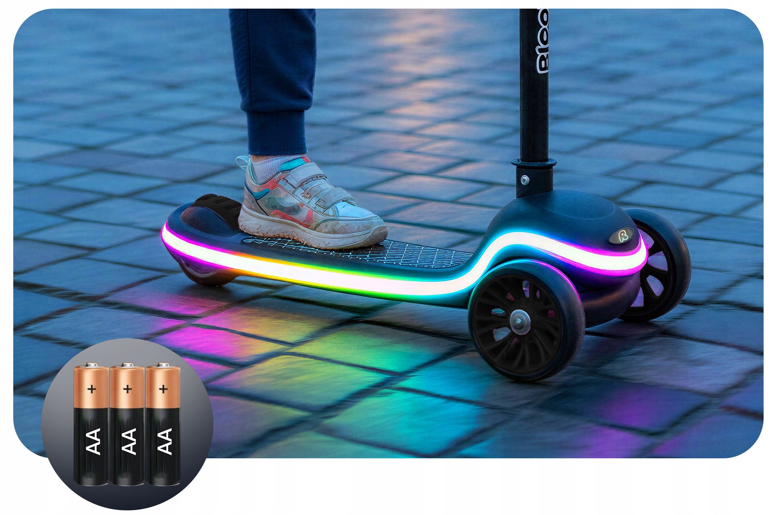 TRICYCLE SCOOTER FOR CHILDREN BALANCE LED adjustable backlight Brake yes