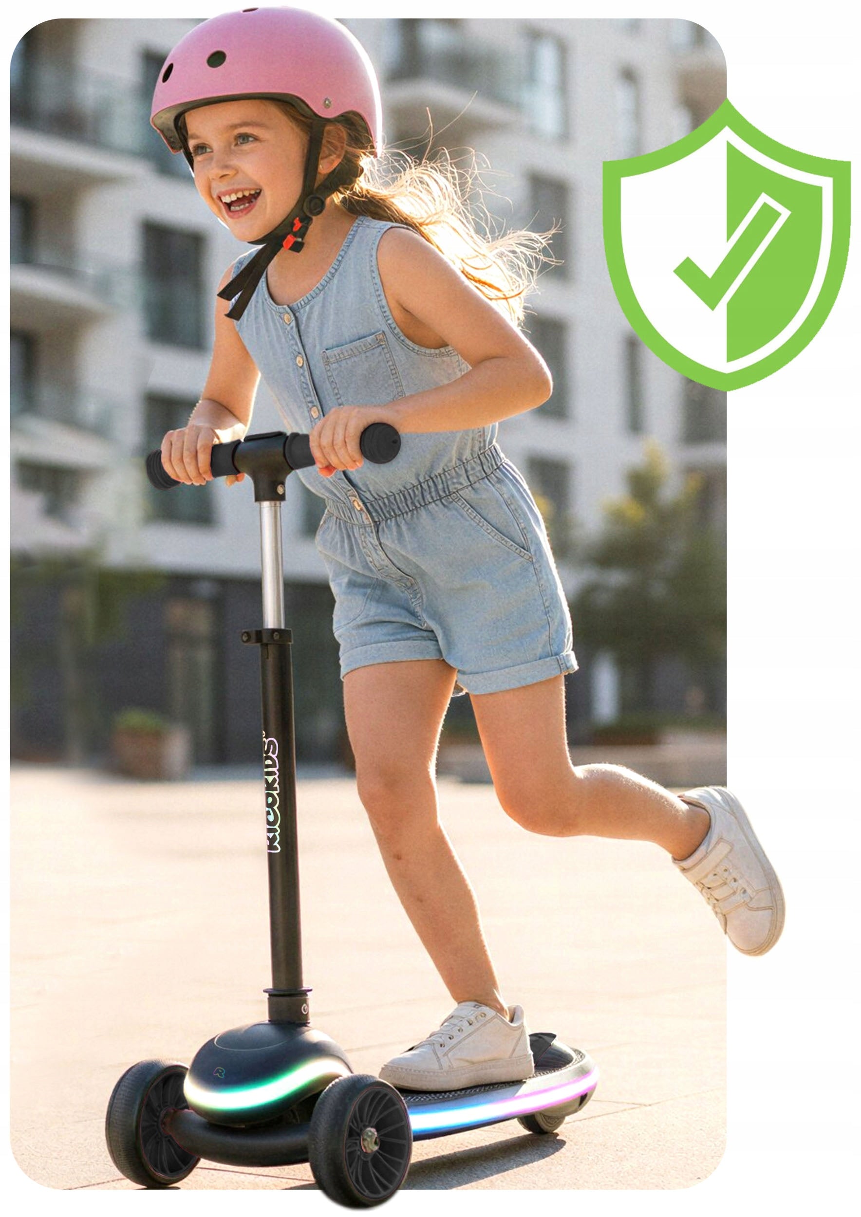 TRICYCLE SCOOTER FOR CHILDREN BALANCE LED adjustable backlight Kind tri-wheeled
