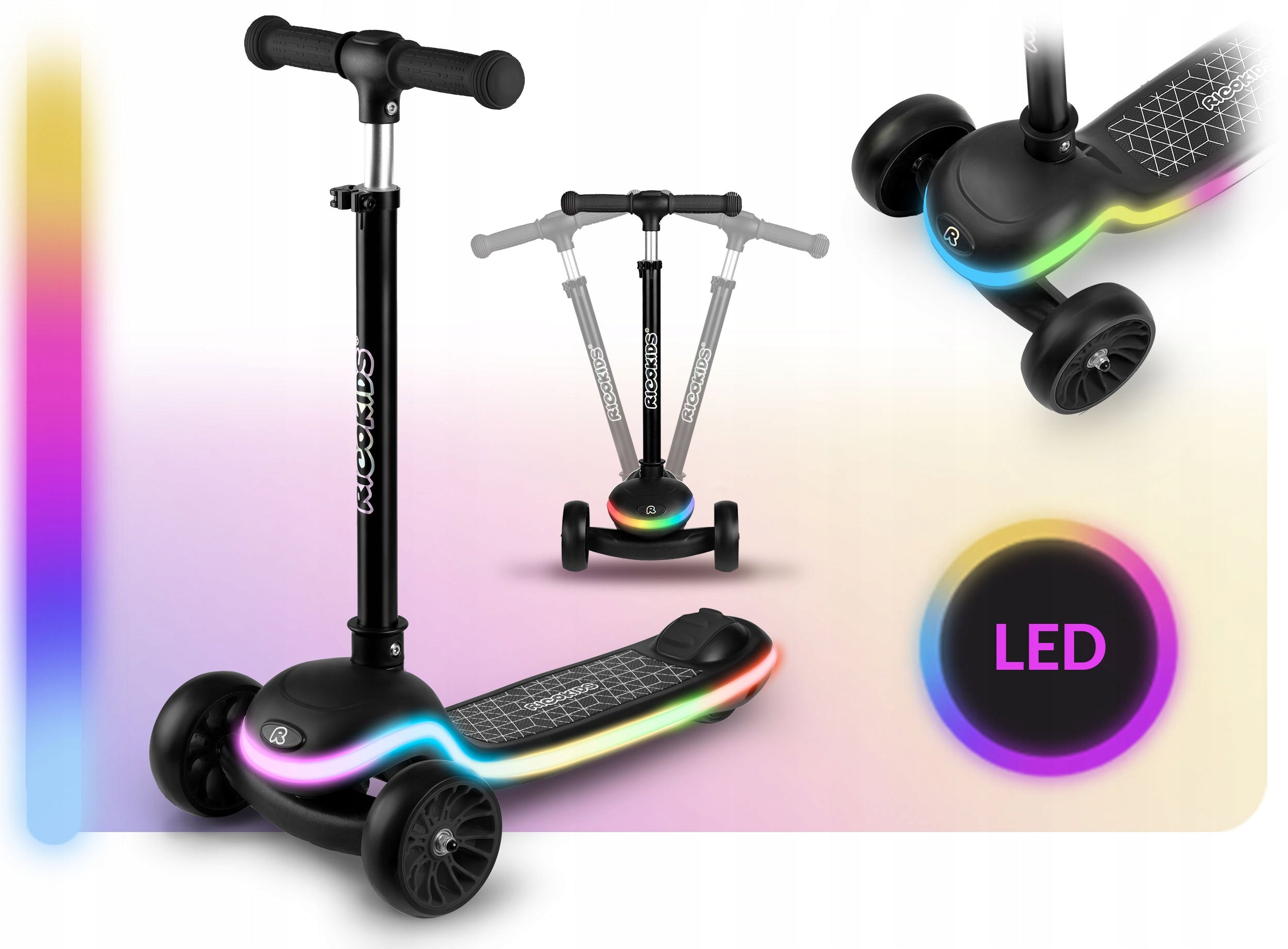 TRICYCLE SCOOTER FOR CHILDREN BALANCE LED adjustable backlight Packaging status original