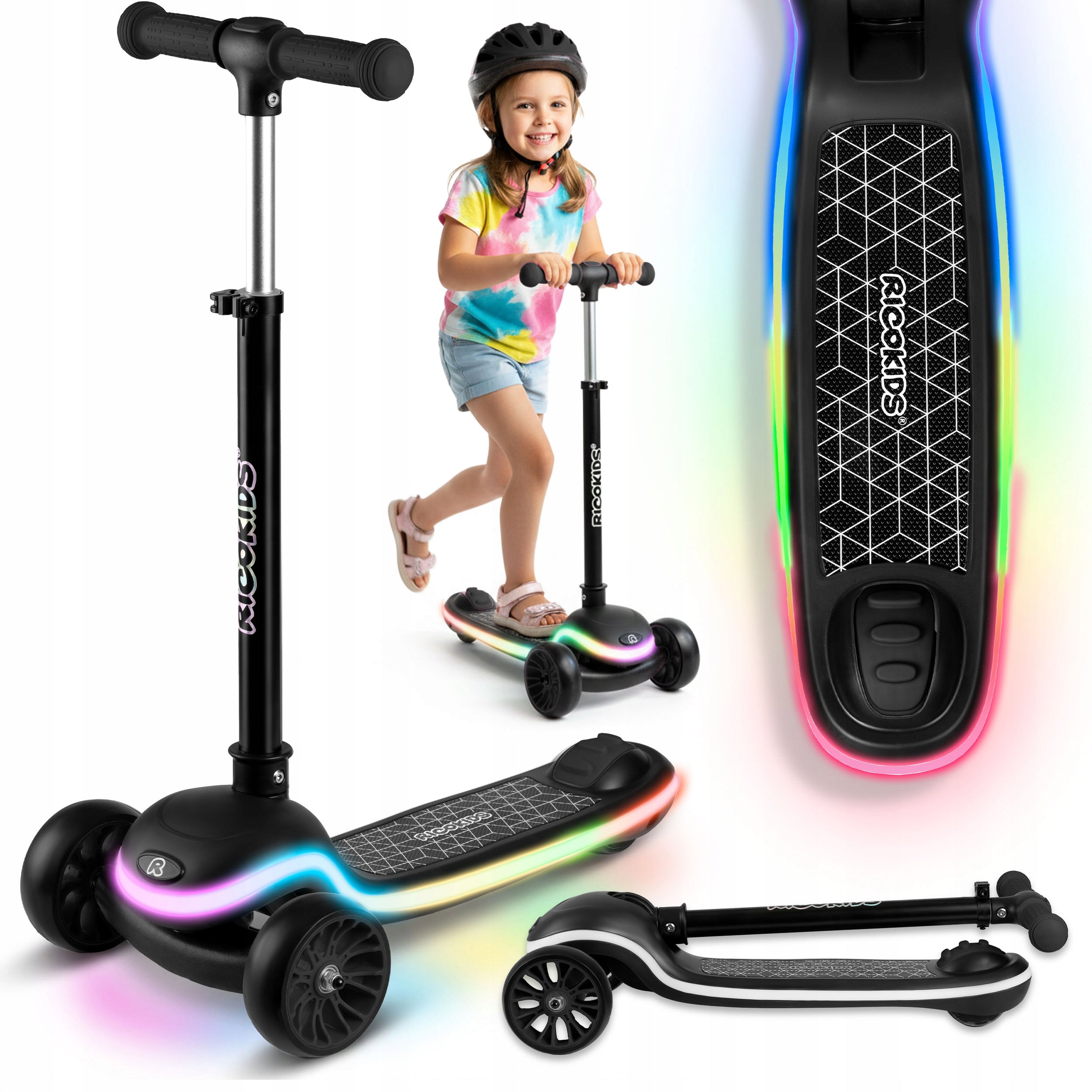 TRICYCLE SCOOTER FOR CHILDREN BALANCE LED adjustable backlight