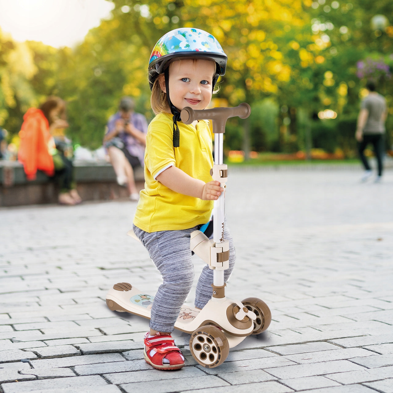 TRICYCLE SCOOTER FOR CHILDREN BALANCE RIDER WITH LED WHEEL SEAT Brand MalPlay