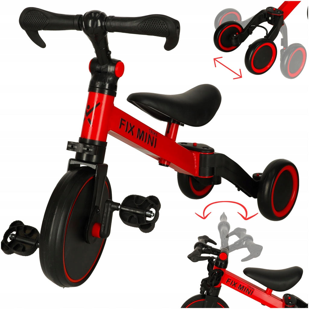 TRICYCLE WITH PEDALS CHILDREN'S BIKE FOR 2 3 4 YEAR OLD 3IN1 BIKE Brake none