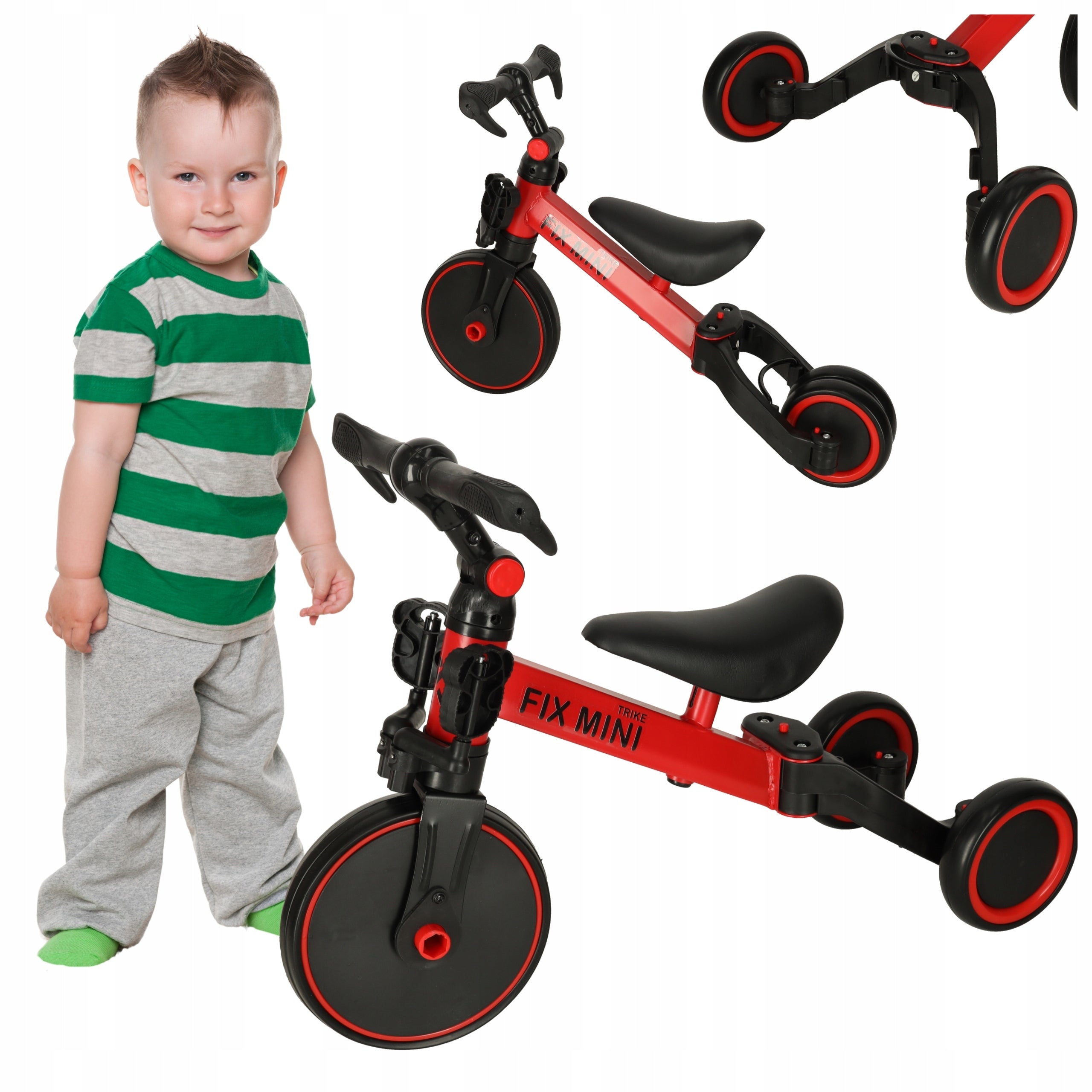 TRICYCLE WITH PEDALS CHILDREN'S BIKE FOR 2 3 4 YEAR OLD 3IN1 BIKE