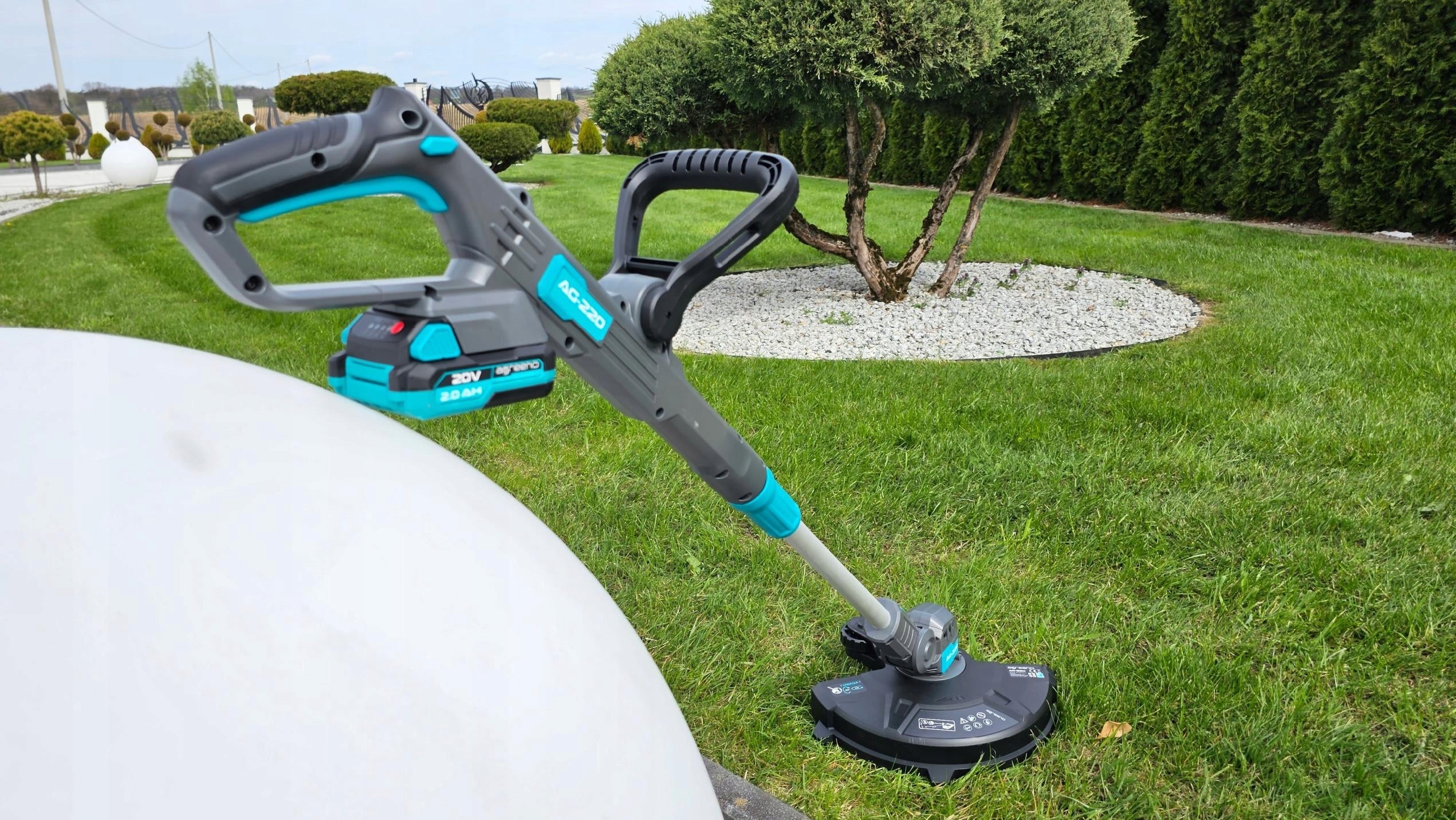 TRIMMER 30cm! cordless SCYTHE LINE GRASS TRIMMER 2Ah AG220 Brand Agreeno