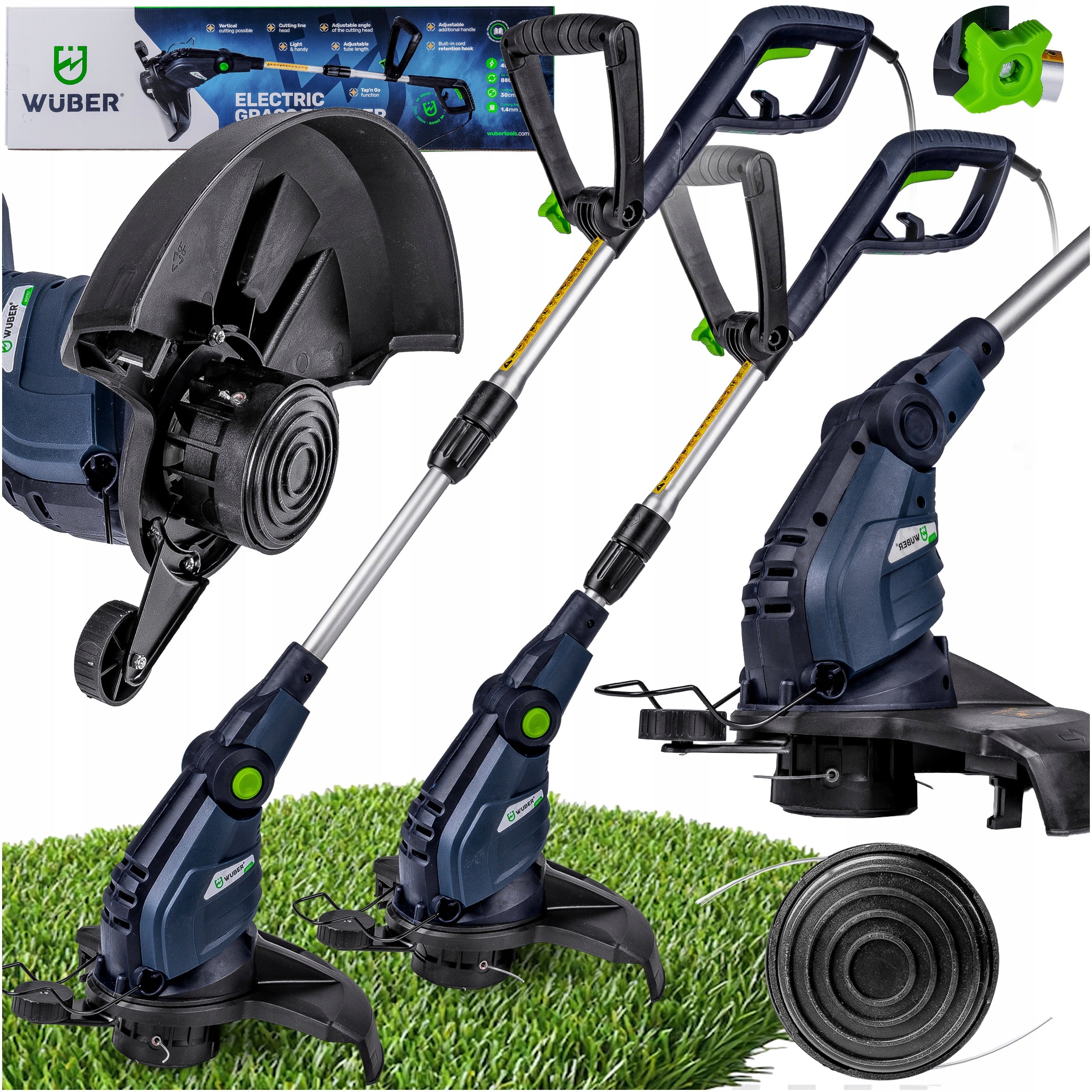TRIMMER ELECTRIC GRASS SCYTHE BRUSH CUTTER HEAD LINE 1,4MM WUBER