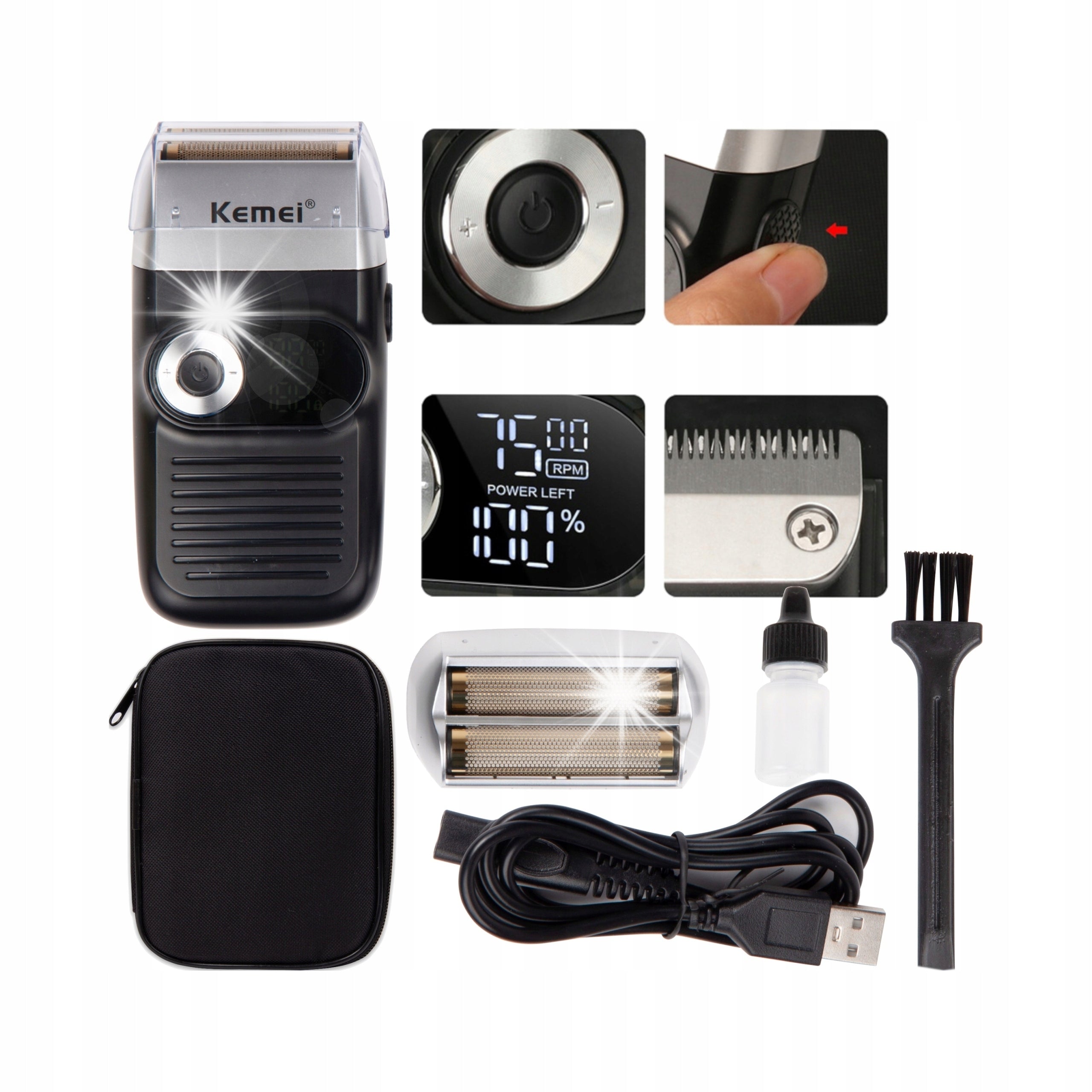 TRIMMER NOSE AND EAR SHAVER SHAVING BEARD, HAIR, FACIAL HAIR 4IN1 STRONG