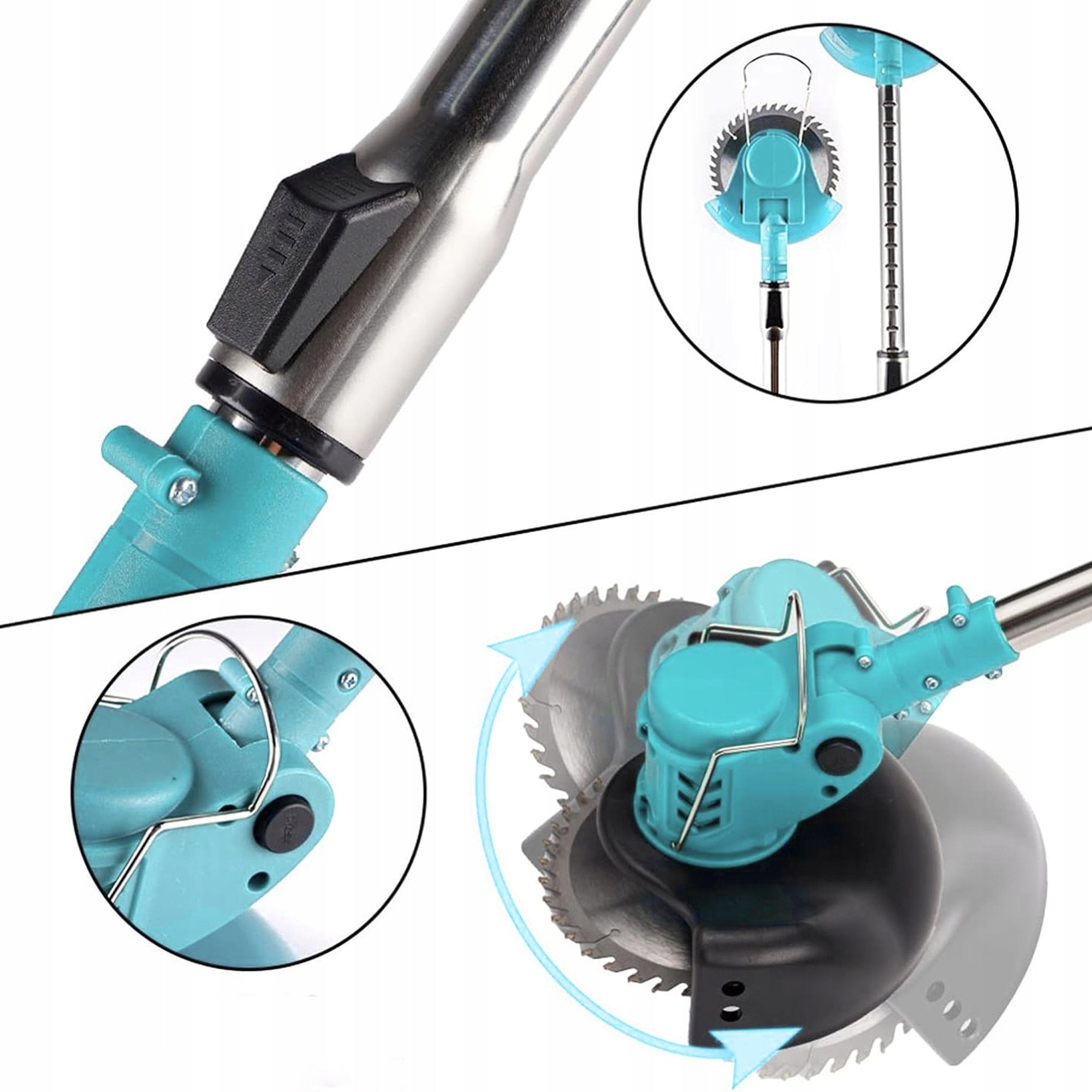 TRIMMER SCYTHE CORDLESS BRUSH CUTTER +2 BATTERIES 21V SET SHIELD Manufacturer code #12963