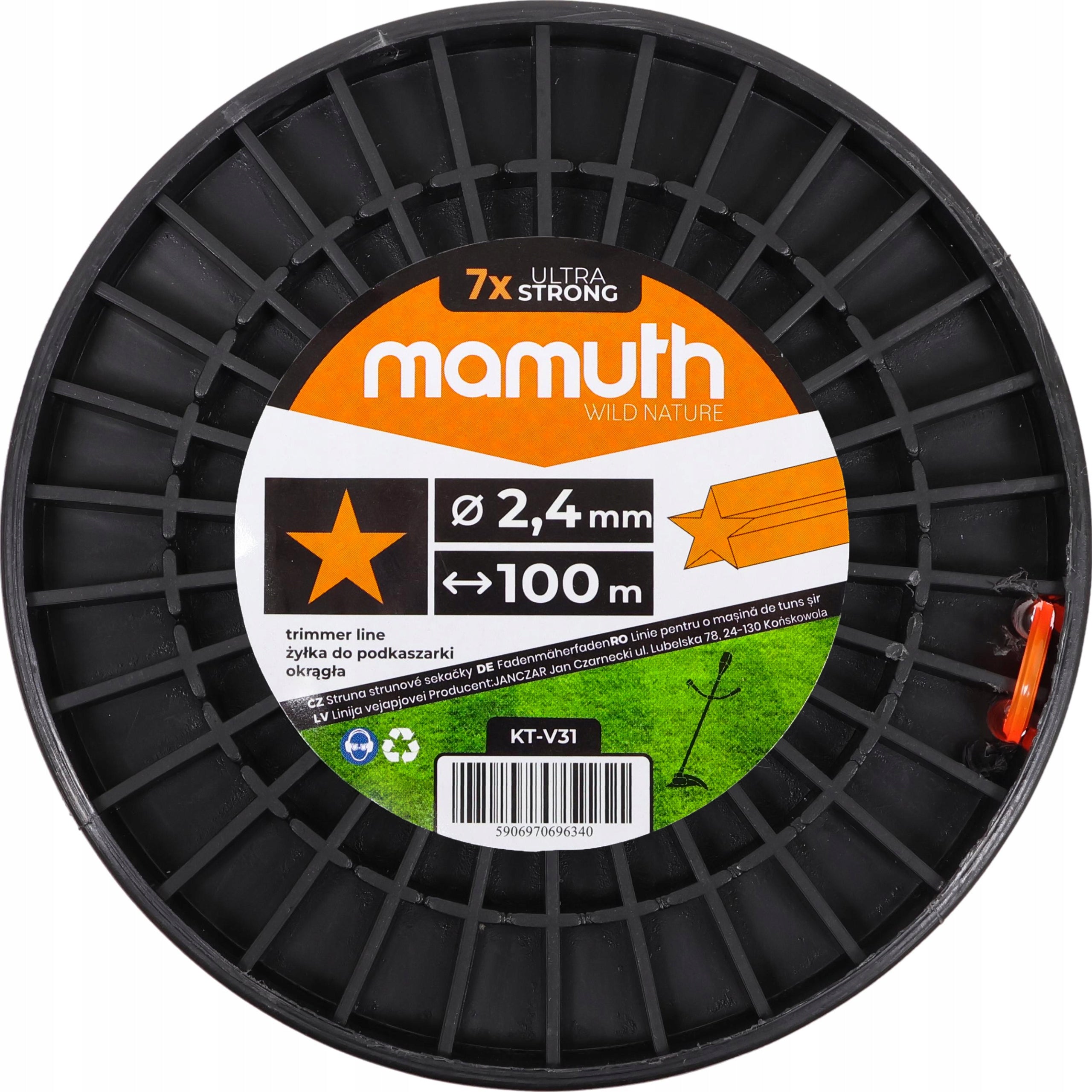 TRIMMER SCYTHE FISHING LINE STAR 2,4mm 100M NAC PARKSIDE Universal Length 100 m