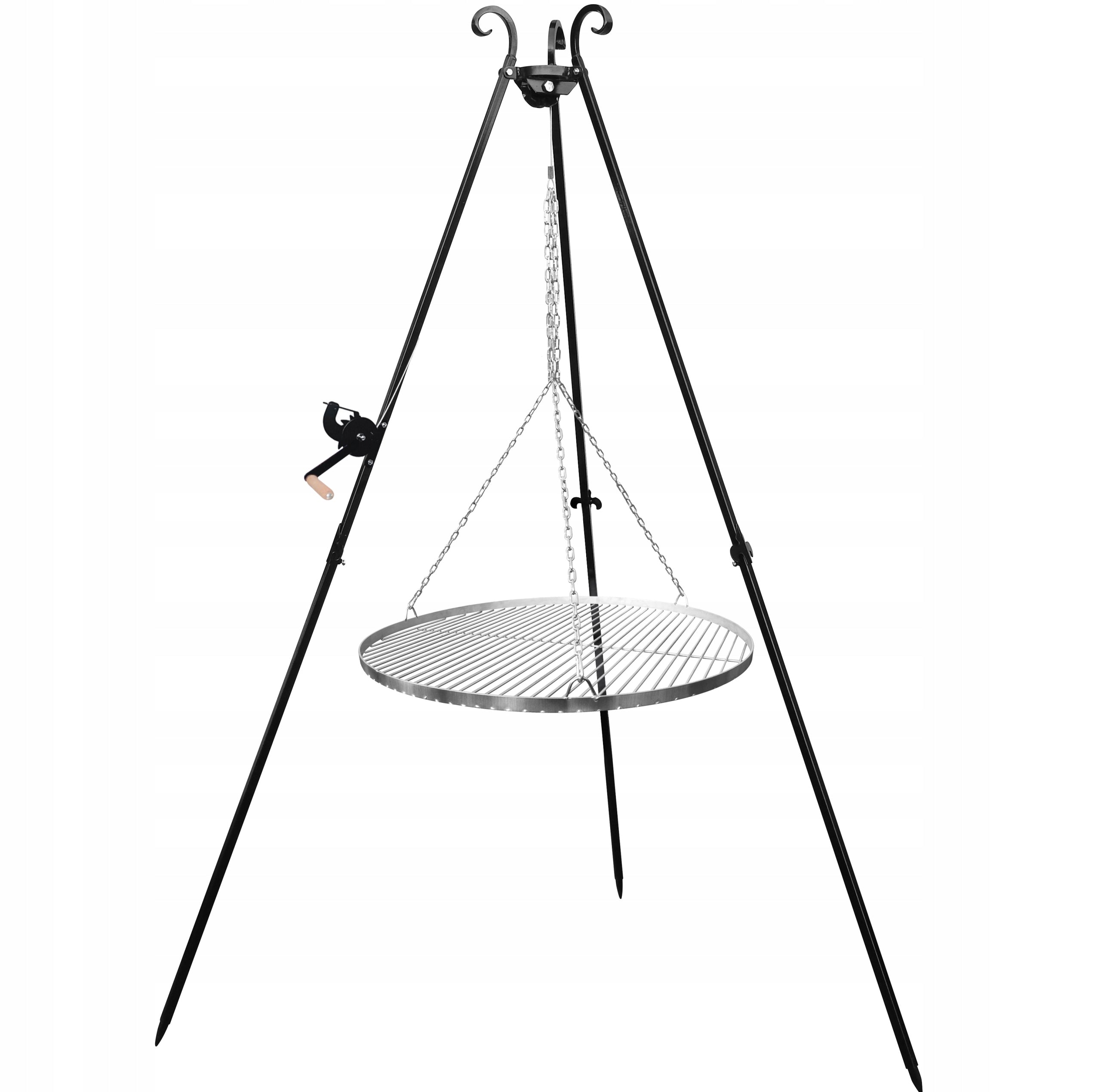 TRIPOD GRILL 193 CM GARDEN FOCAL GRATE 60 GRATE OVER FIREPLACE HANGING