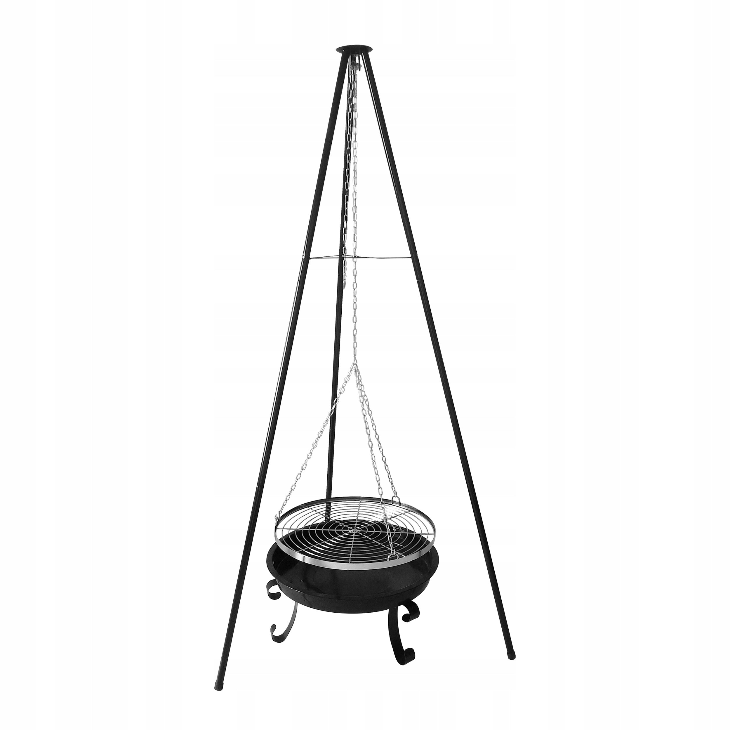 TRIPOD HANGING GRATE Charcoal Grill Garden Fire Pit for Fire Pit 2in1 LARGE Packaging status original