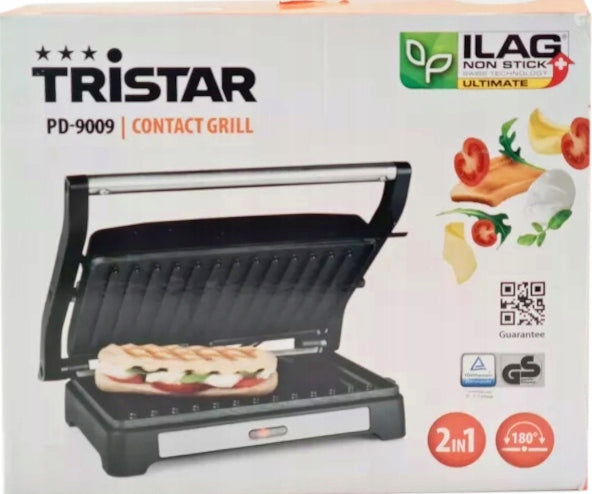 TRISTAR ELECTRIC GRILL TOASTER PANINI TOAST BURGERS TOASTER OVEN 1000W Brand Tristar