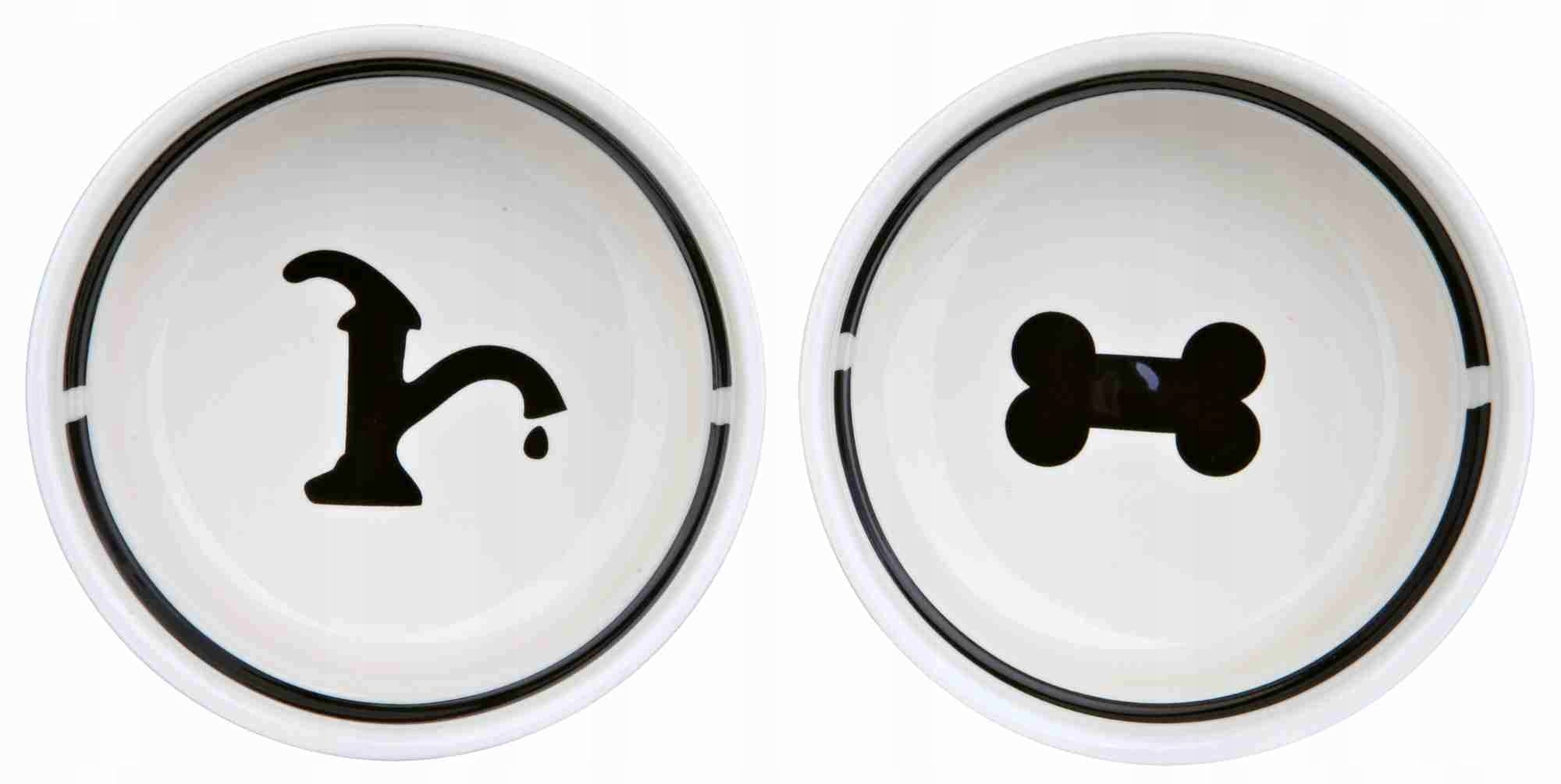 TRIXIE Ceramic Bowls On Stand For Dog 2x1,6L Capacity 3.2 l