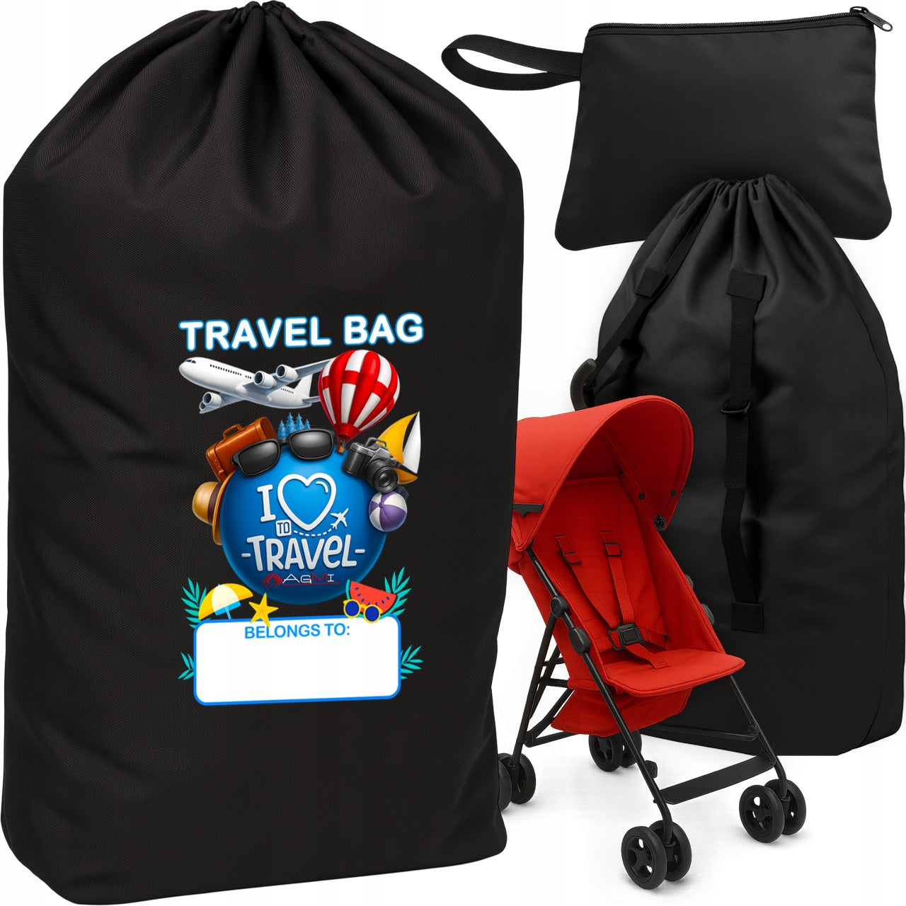 TROLLEY BAG CARRYING CASE PROTECTIVE BAG FOR AIRPLANE CAR LOGO