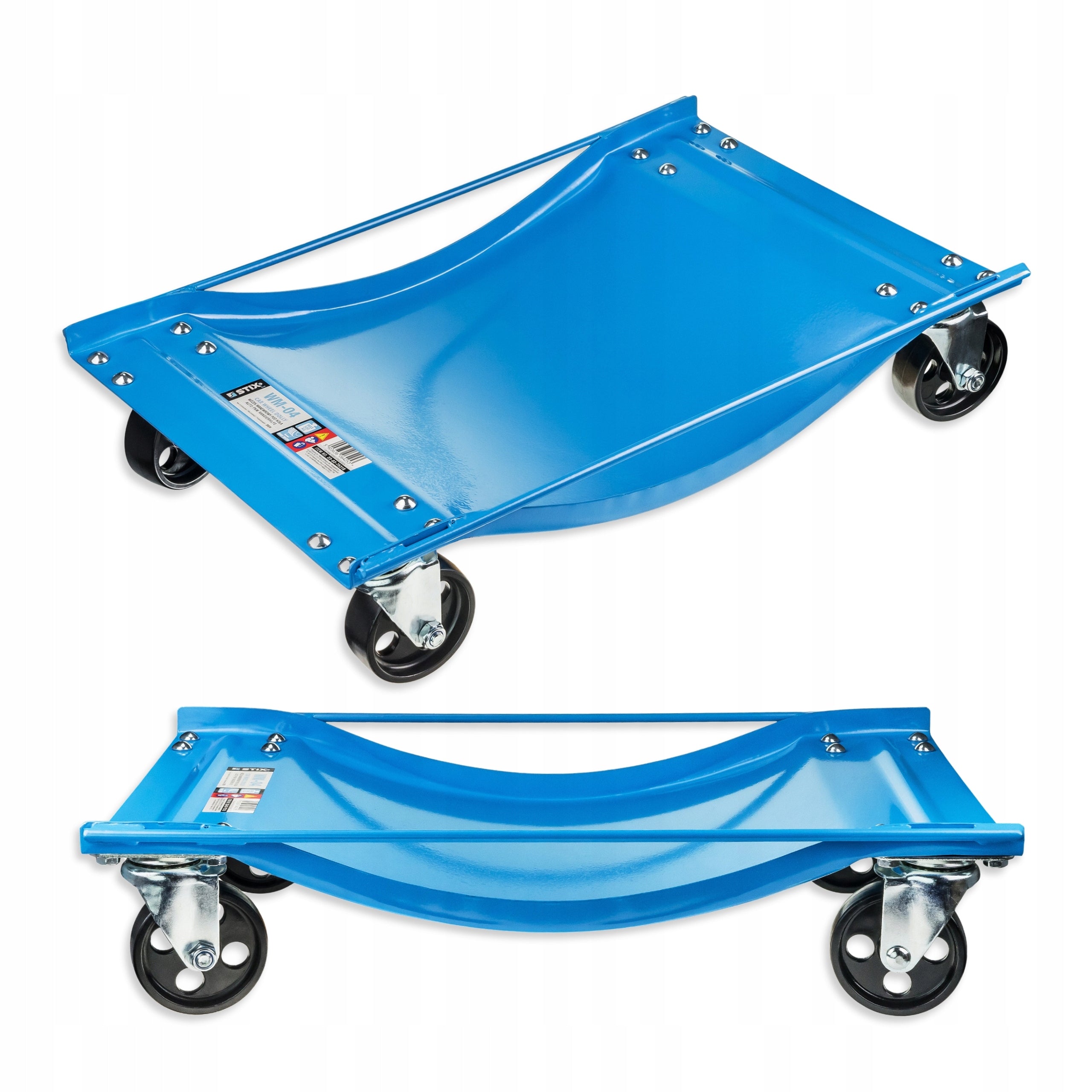 TROLLEYS ROLLERS 2x 500 kg SERVICE WORKSHOP FOR CAR WHEELS - STIX
