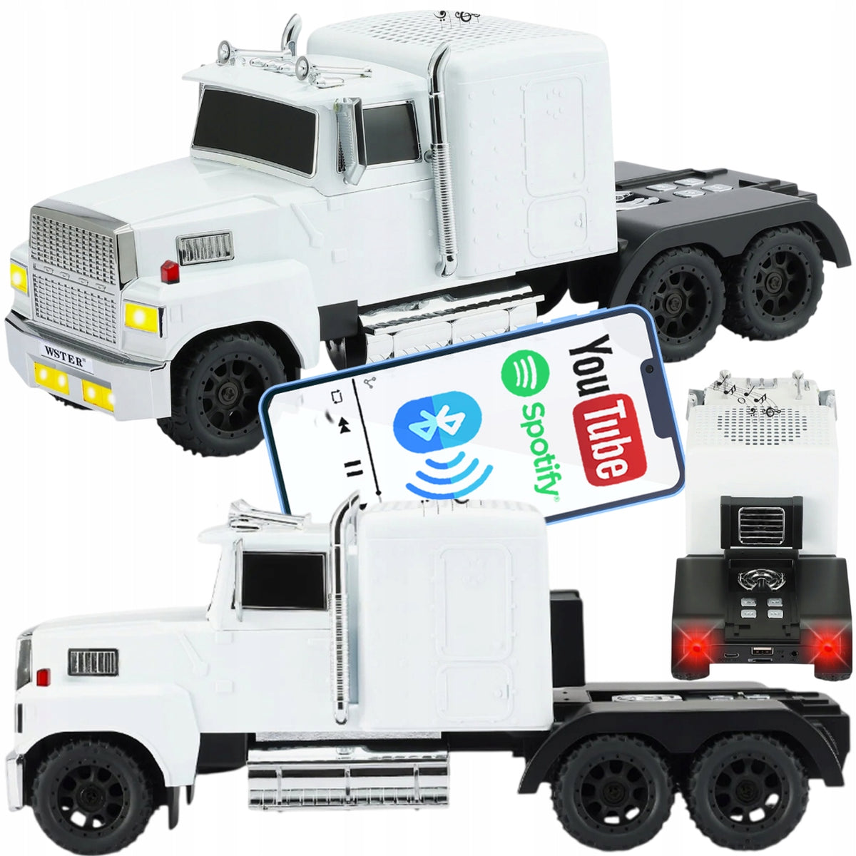 TRUCK CAR WITH BUILT-IN LED SPEAKER BATTERY LARGE TOY XXL