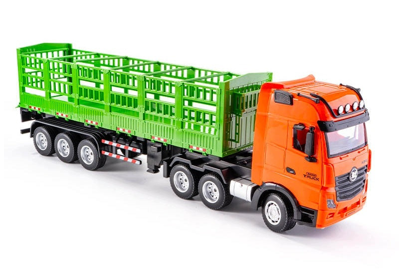 TRUCK HUINA WITH TRAILER LARGE TIR AUTO CAR MACHINE R/C 1:18 LED 6+ Brand BOUNN