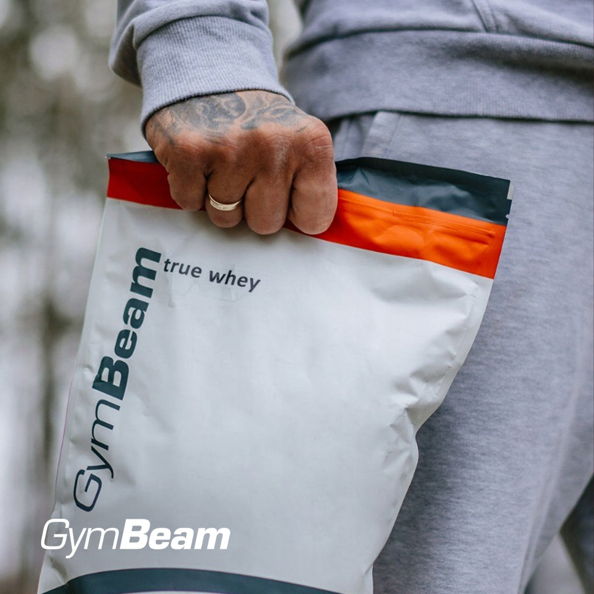 TRUE WHEY PROTEIN SUPPLEMENT WPC PROTEIN MASS GymBeam 1000 g vanilla stevia Packaging status original