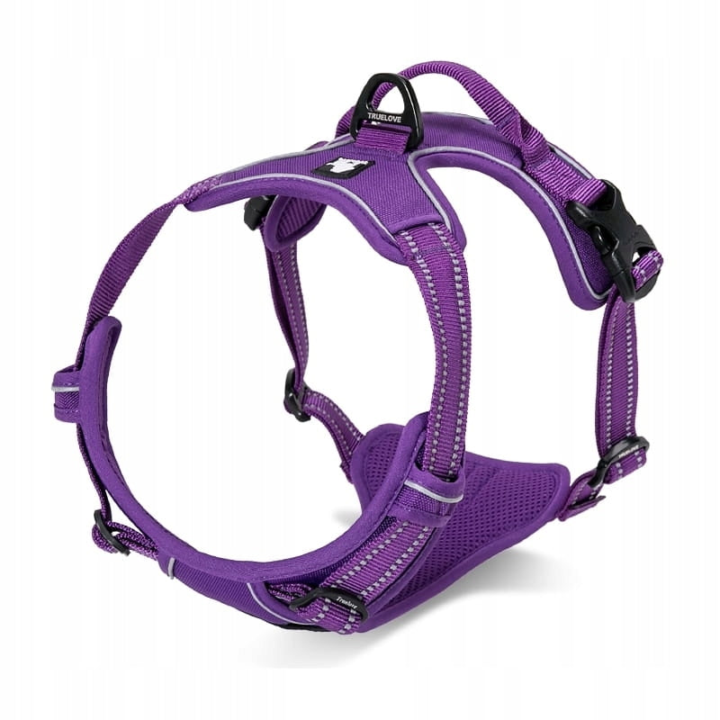 TRUELOVE EASY WALK DOG HARNESS STRONG DURABLE REFLECTIVE PURPLE M Brand Truelove