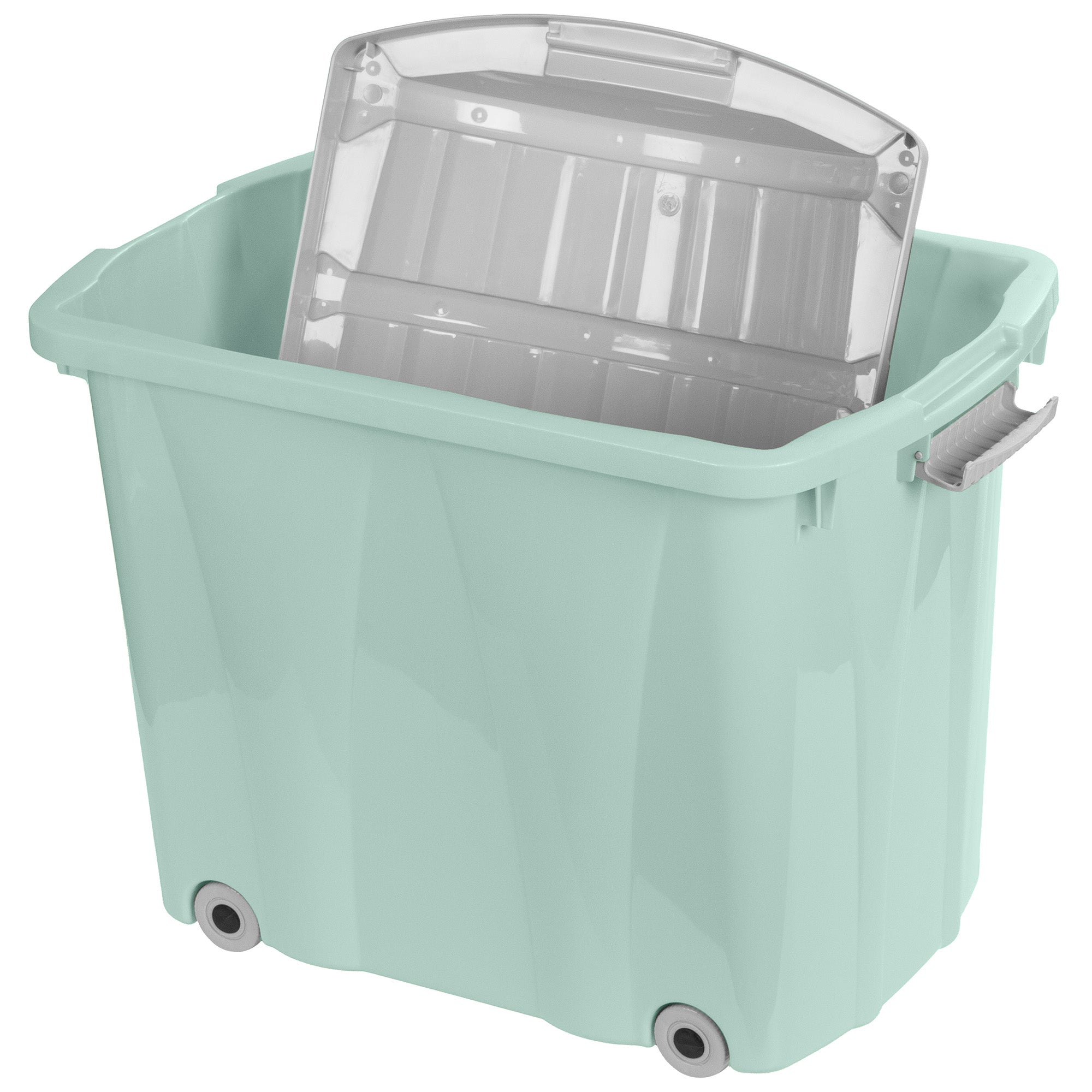 TRUNK HIGH container box for toys GREEN - GREY Polish PL EAN (GTIN) 5904458607437