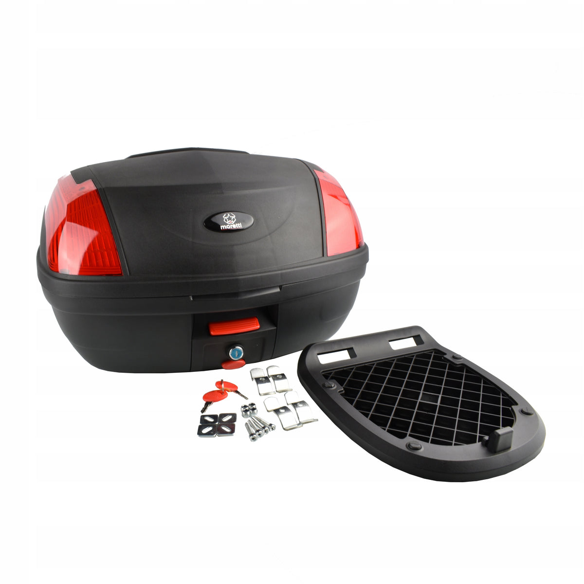 TRUNK MOTORCYCLE TRUNK 46L 2 TIMES HELMET + PLATE