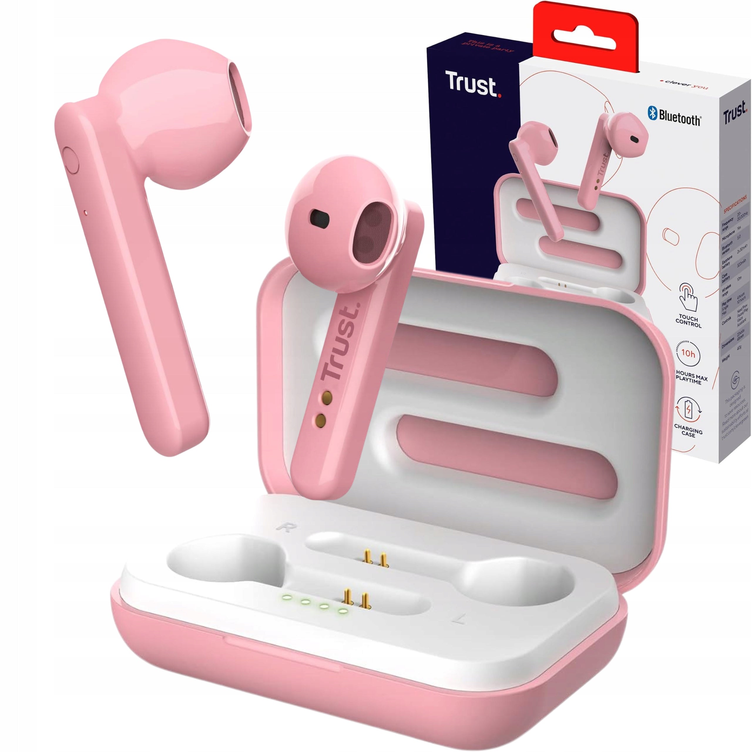 TRUST PRIMO TOUCH Wireless BT In-Ear Headphones Pink