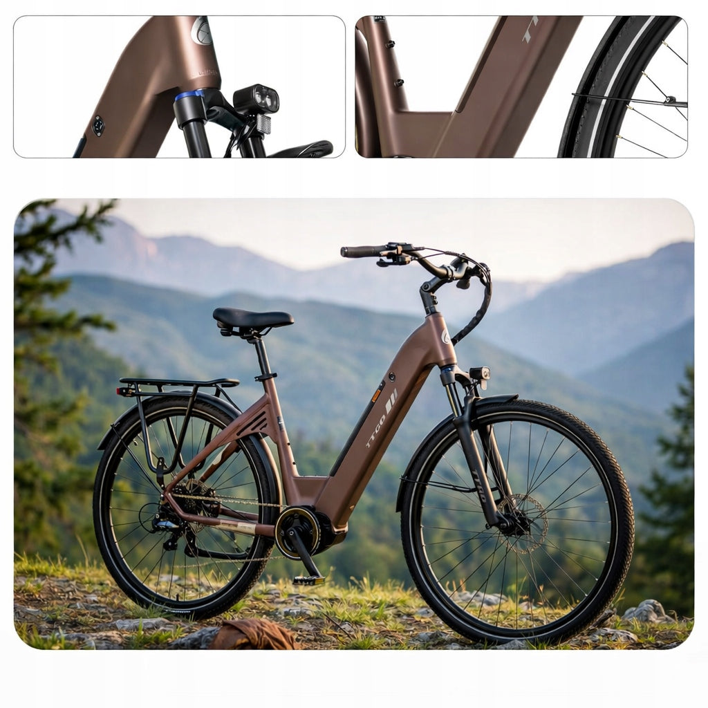 TTGO C7 SE City electric bike 36V 18Ah 130HP Shimano 2026 New Model 2026 TTGO C7 SE 36V 18Ah 130KM Shimano 9-sp 28"