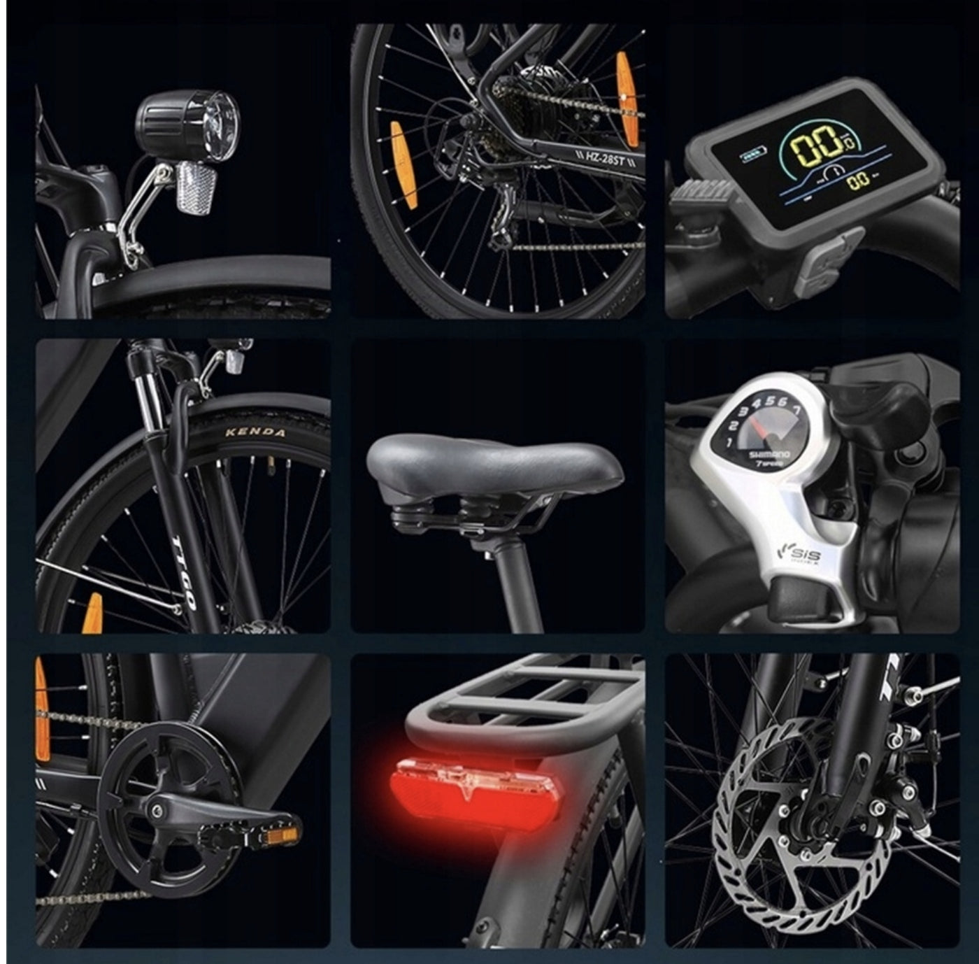 TTGO HZ-28ST Electric Bike 36V 20AH 250W 110KM Shimano 7s Brand TTGO