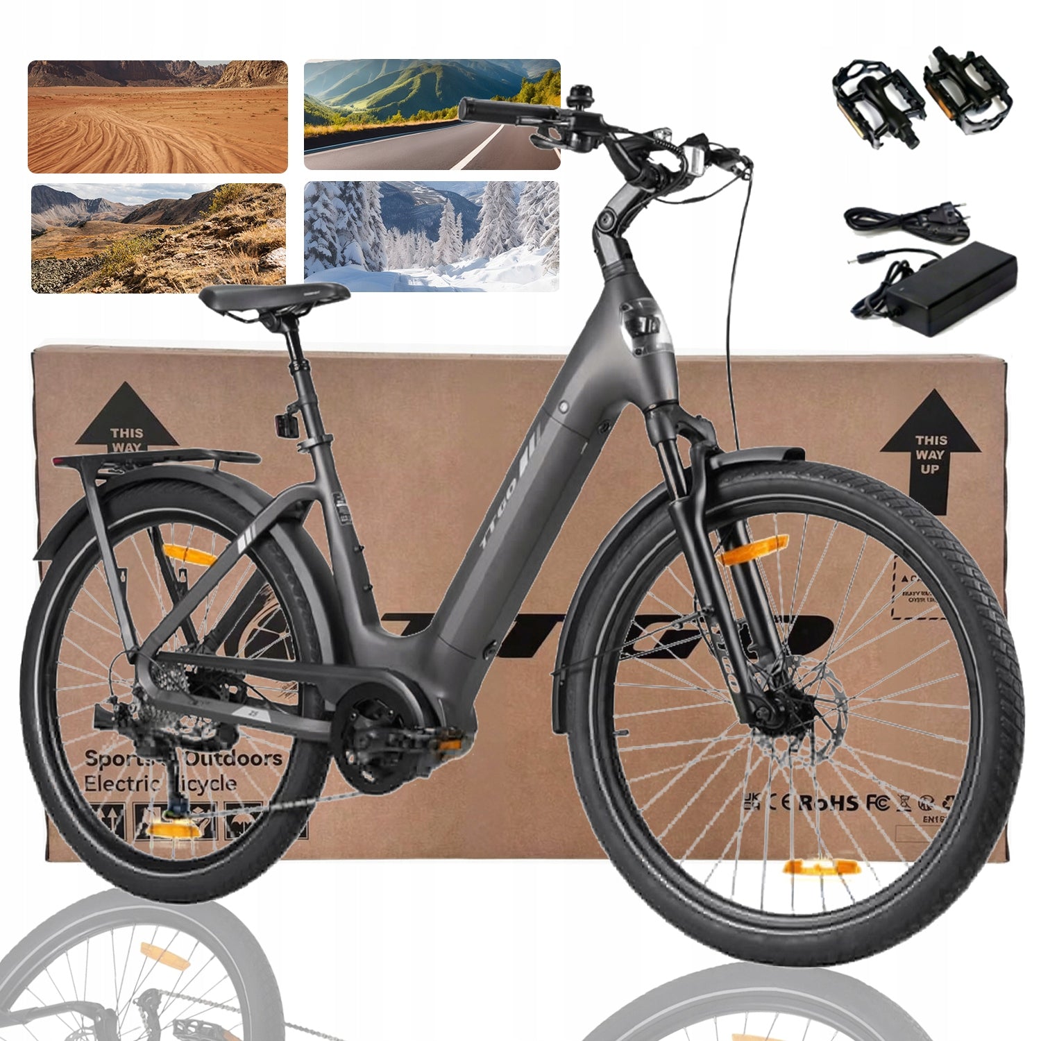 TTGO Z5 Electric Bike 27.5" 36V 18AH Range 130KM Women/Men
