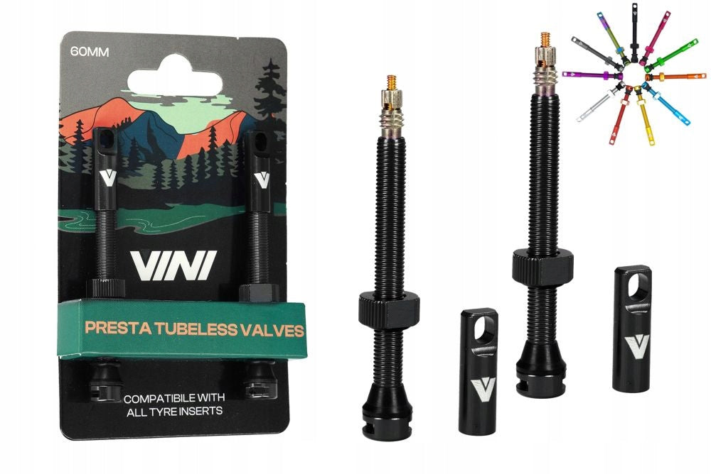 TUBELESS VALVES TUBELESS VINI 60mm BLACK