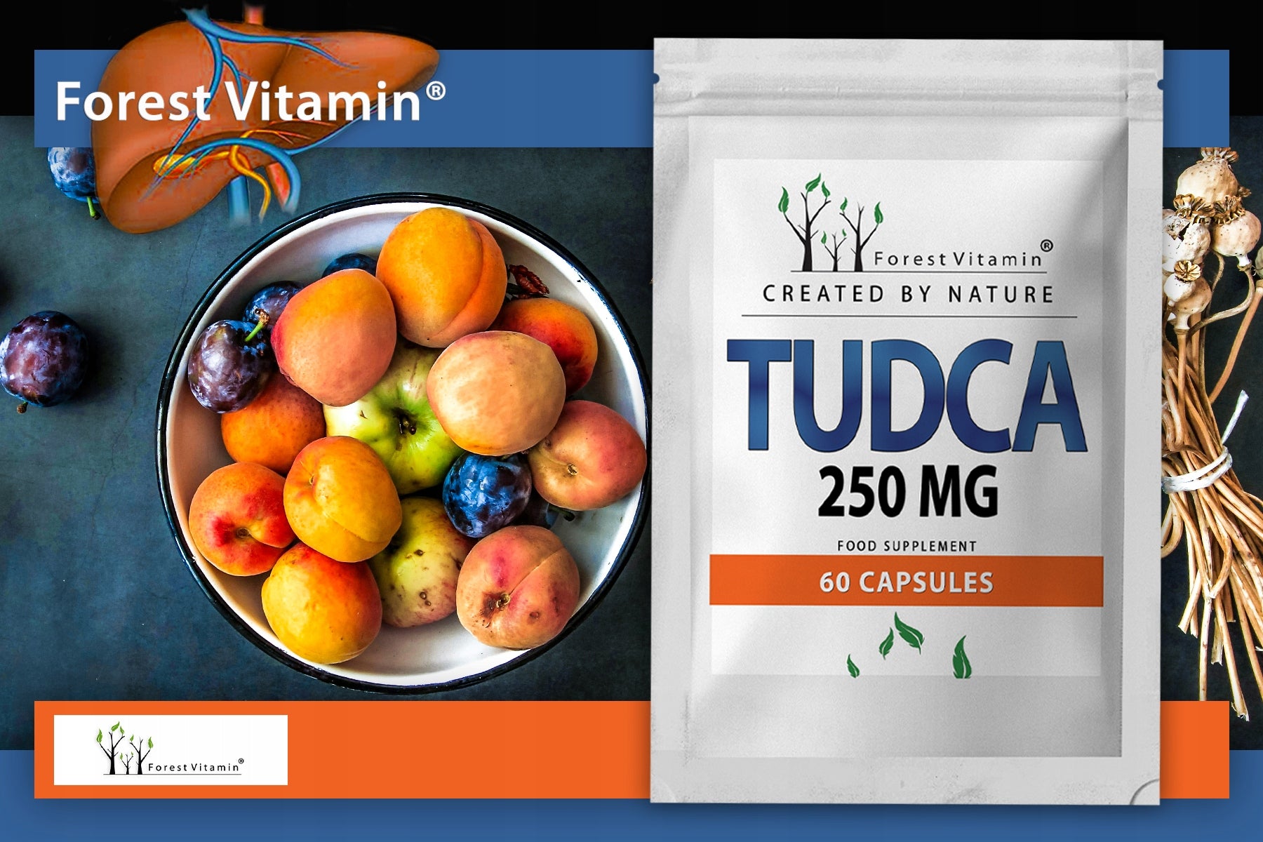 TUDCA 250MG 60caps LIVER SUPPORT & REGENERATION , CLEANSING Additional features aspartame-free sugar-free gluten-free