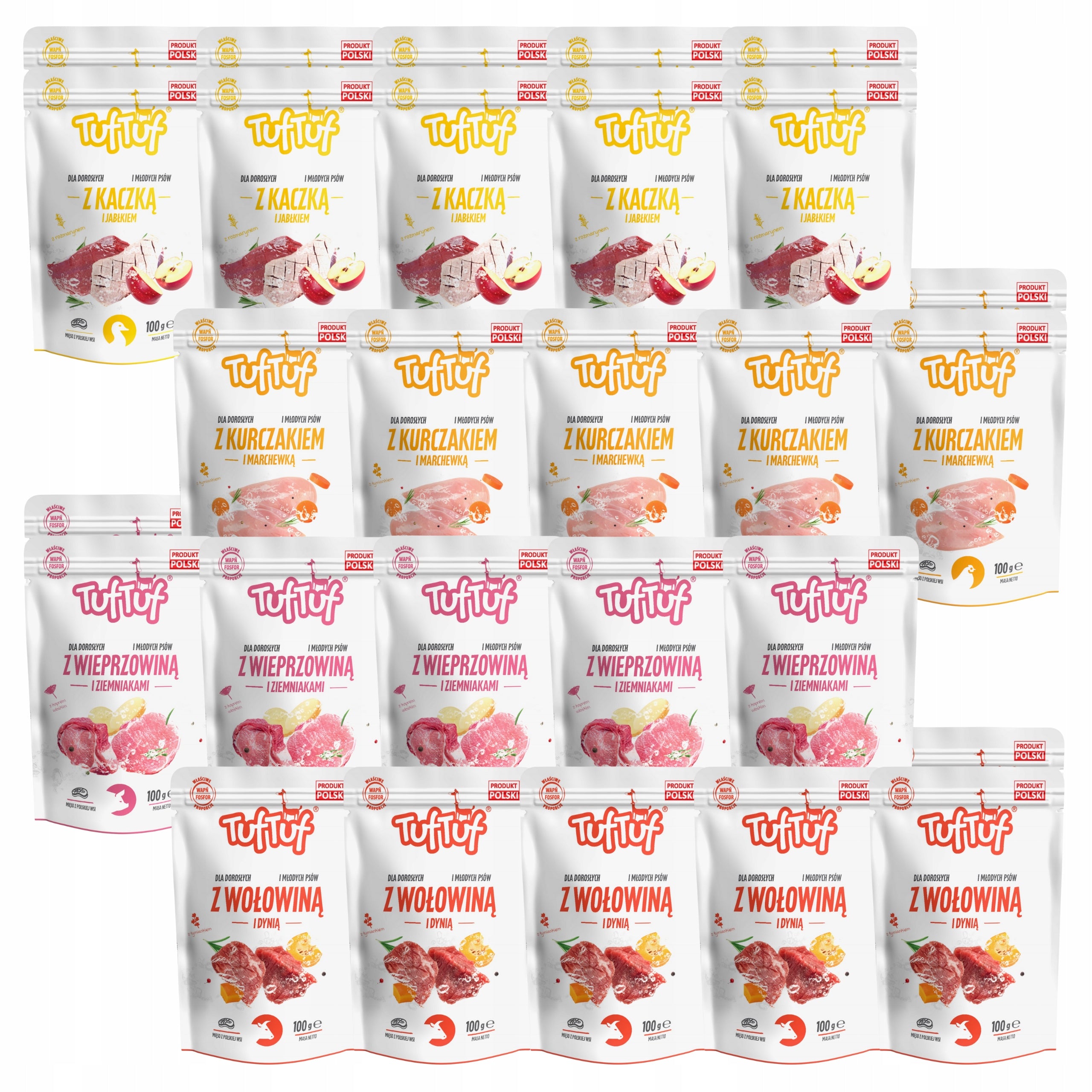 TUF TUF Wet dog food MIX 4 FLAVORS sachets 40x100g