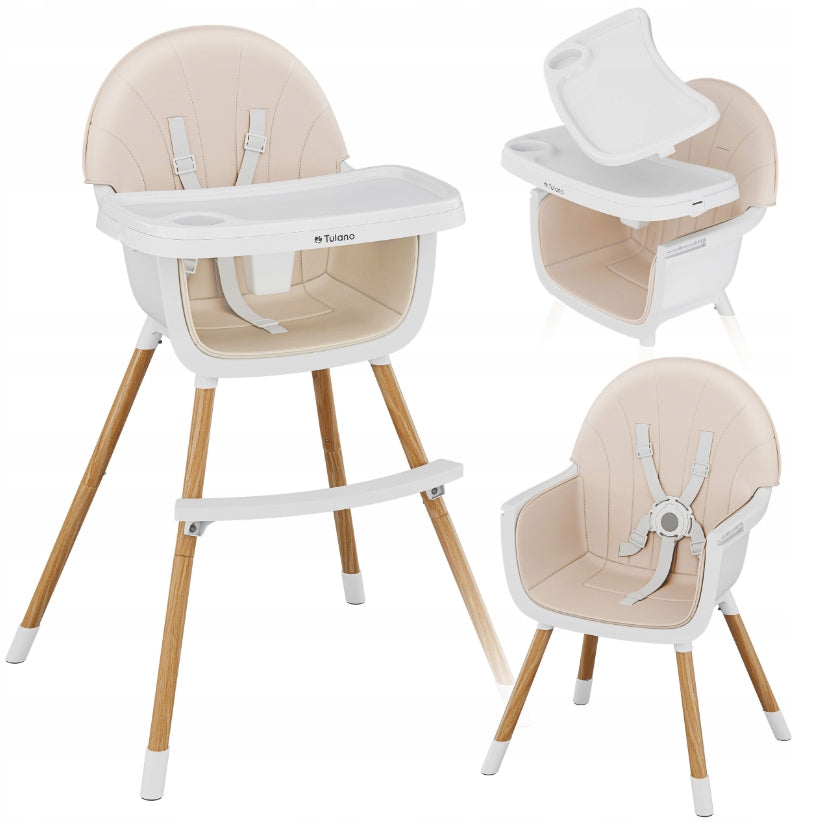 TULANO Baby Highchair 2in1 Adjustable MORSEL Beige
