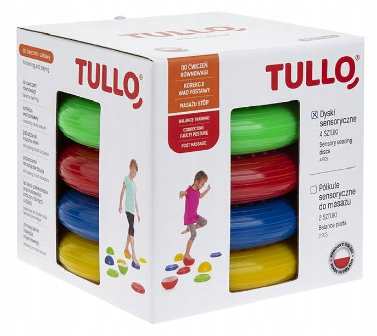 TULLO Sensory discs 4 pieces EXERCISE TRAINING BALANCE TRACK REHA Brand Tullo