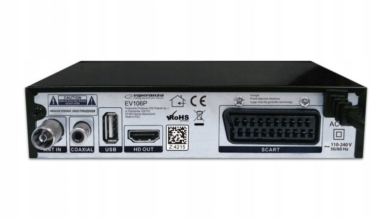 TUNER DECODER TERRESTRIAL HD DVBT2 HEVC H.265 EAN (GTIN) 6933375574361