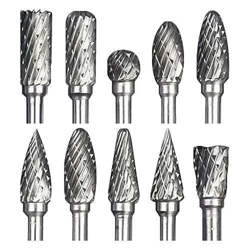 TUNGSTEN CARBIDE ROTARY BARB SET OF 10 PCS FOR METAL CARVING Brand no brand