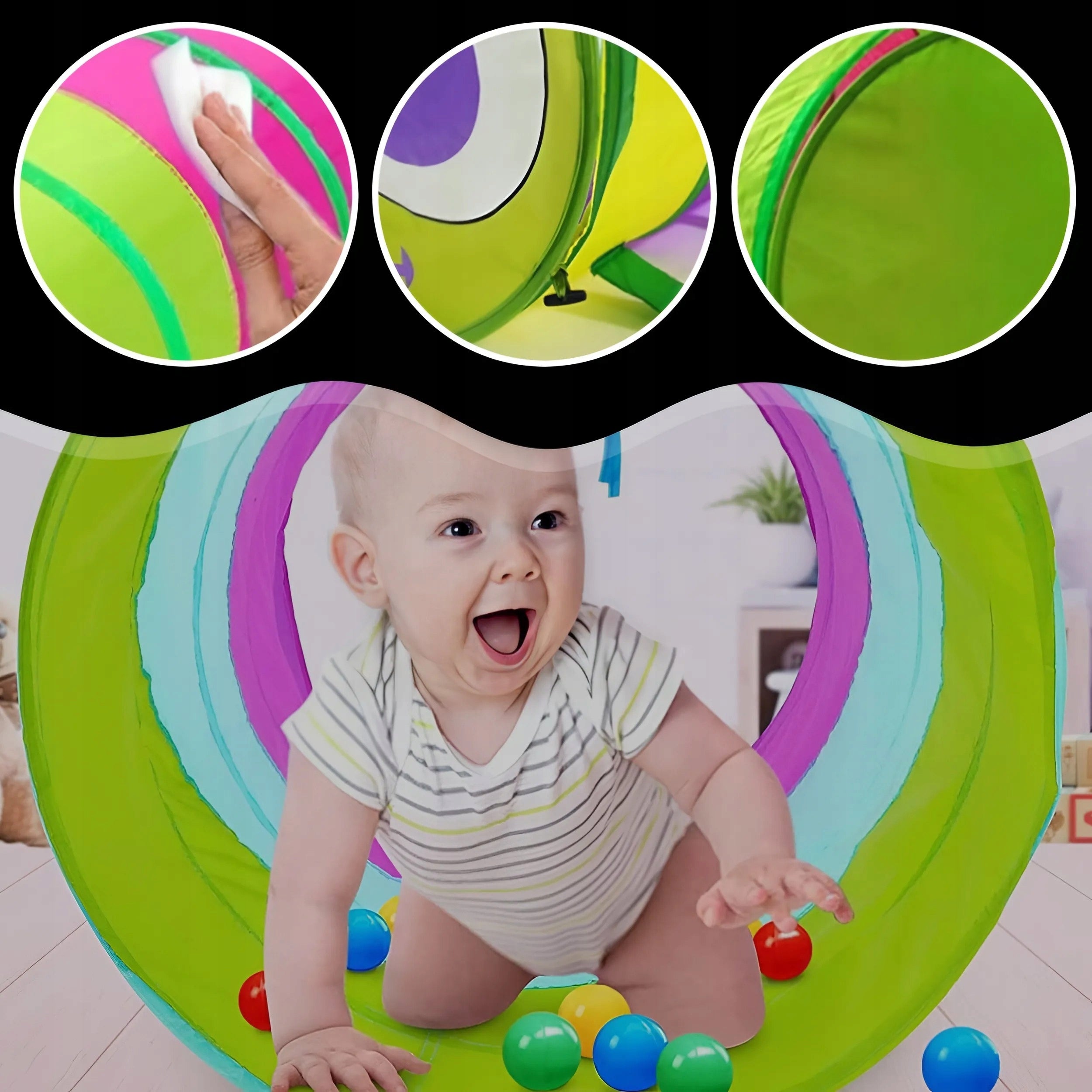 TUNNEL FOR CHILDREN CATERPILLAR COLORFUL TENT FOR CHILDREN'S GARDEN LARGE 170CM Brand no brand