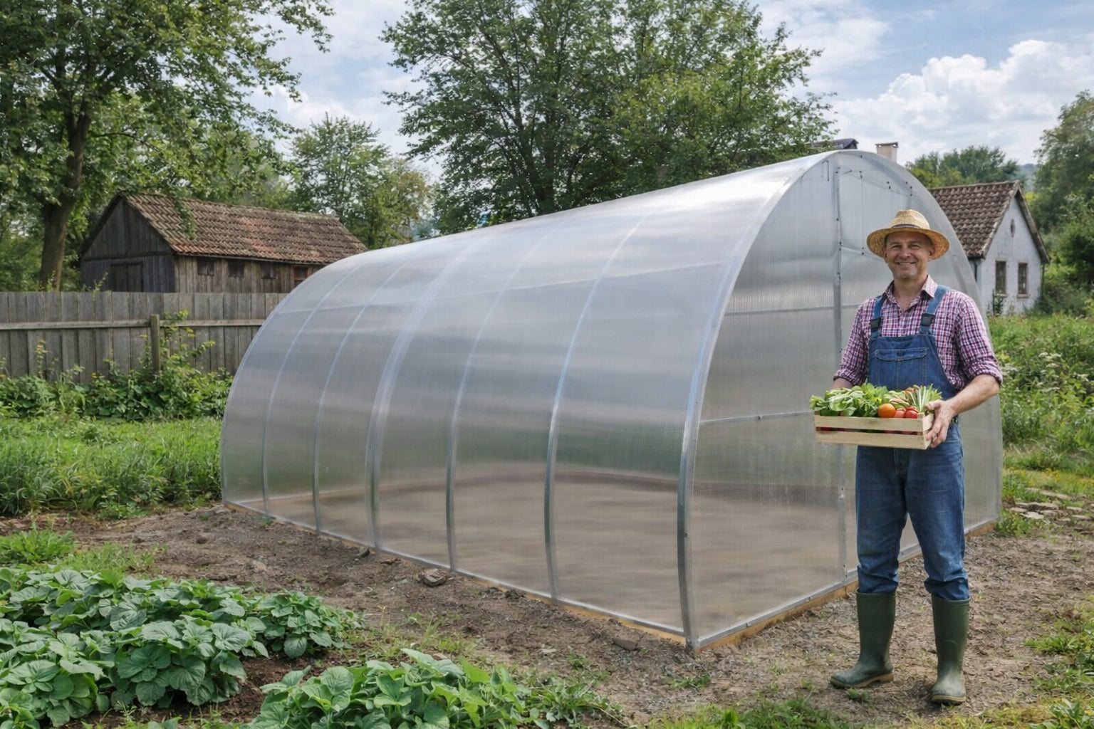 TUNNEL GREENHOUSE 3x8 WITH POLYCARBONATE 3 MM "ALISTAN 20X20" + 3 FREEBIES!!!