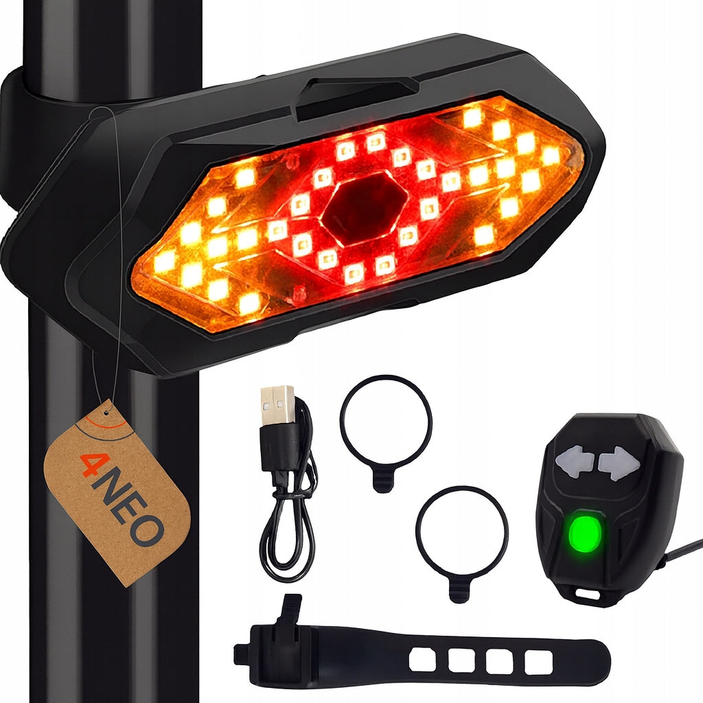 TURN SIGNALS BIKE LIGHT SIGNALING REAR LED REMOTE CONTROL LIGHTING LAMP