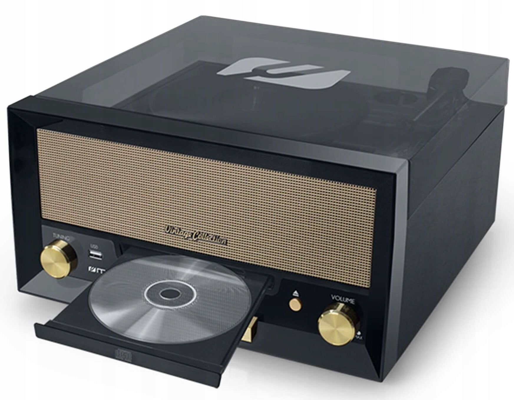 TURNTABLE RETRO CD RADIO FM USB BLUETOOTH MUSE MT-110B Brand Muse