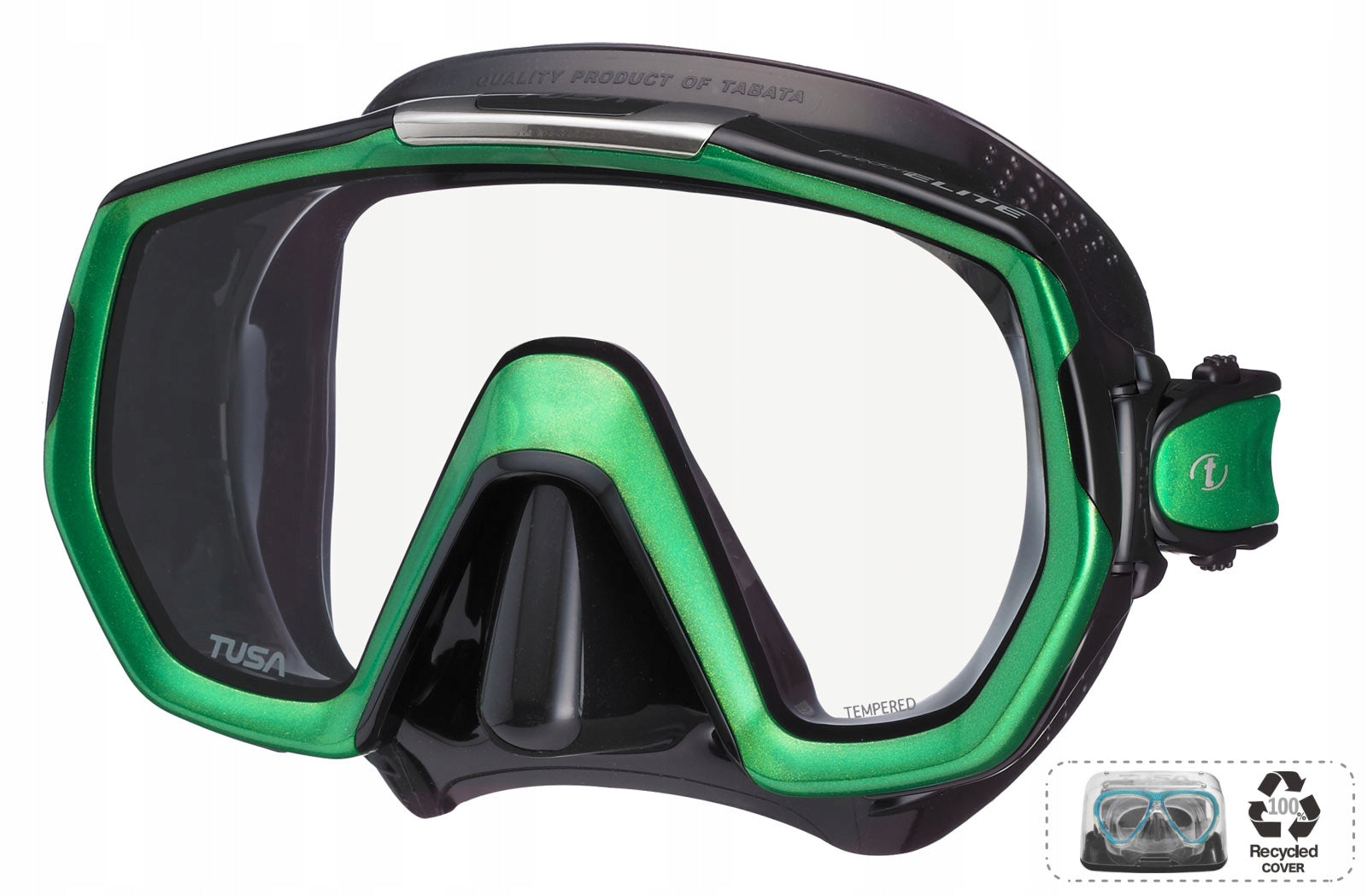 TUSA DIVING MASK M1003 QBEG FREEDOM ELITE black and green Packaging status original