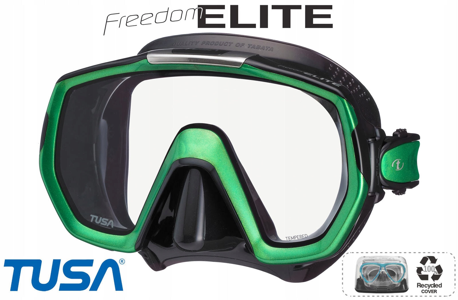 TUSA DIVING MASK M1003 QBEG FREEDOM ELITE black and green