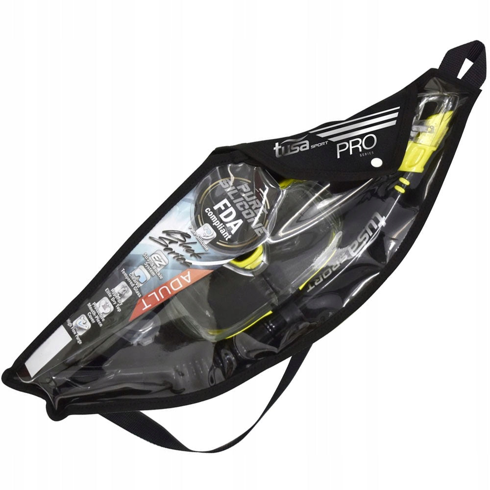 TUSA DIVING SET mask VISIO + snorkel DRY VALVE UC3125 FY Color black