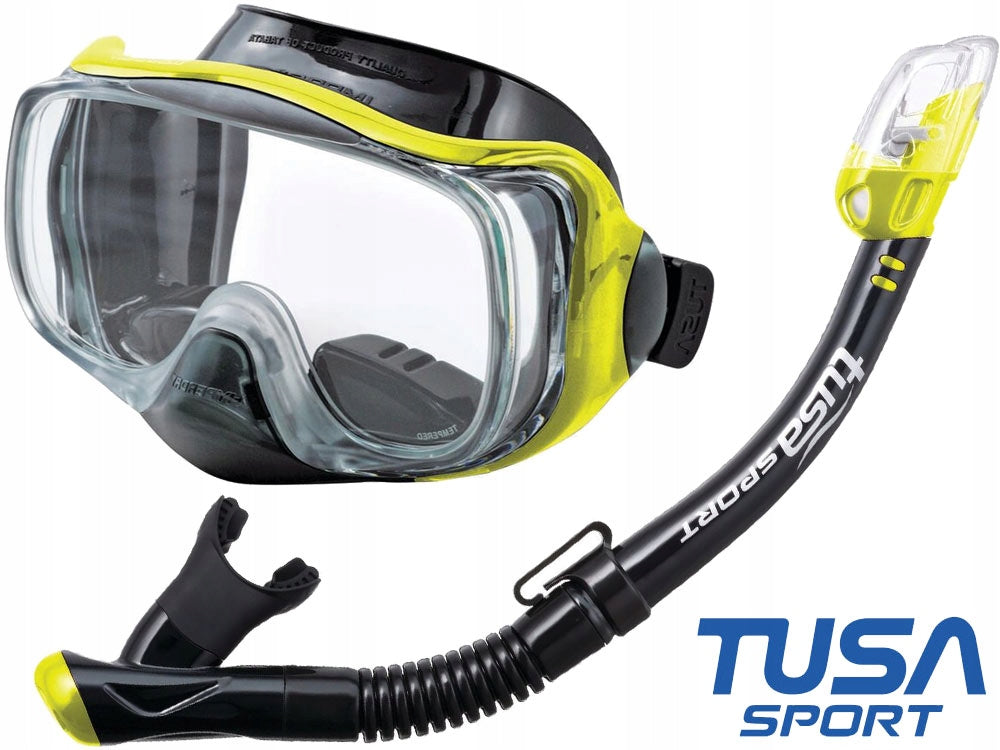 TUSA Diving set mask IMPREX 3D snorkel DRY VALVE UC3325 BKFY