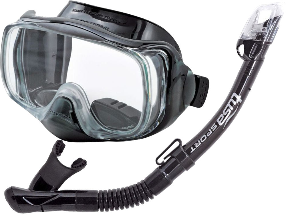 TUSA diving set mask IMPREX 3D snorkel DRY VALVE UC3325 BK Manufacturer code UC-3325P BKBK