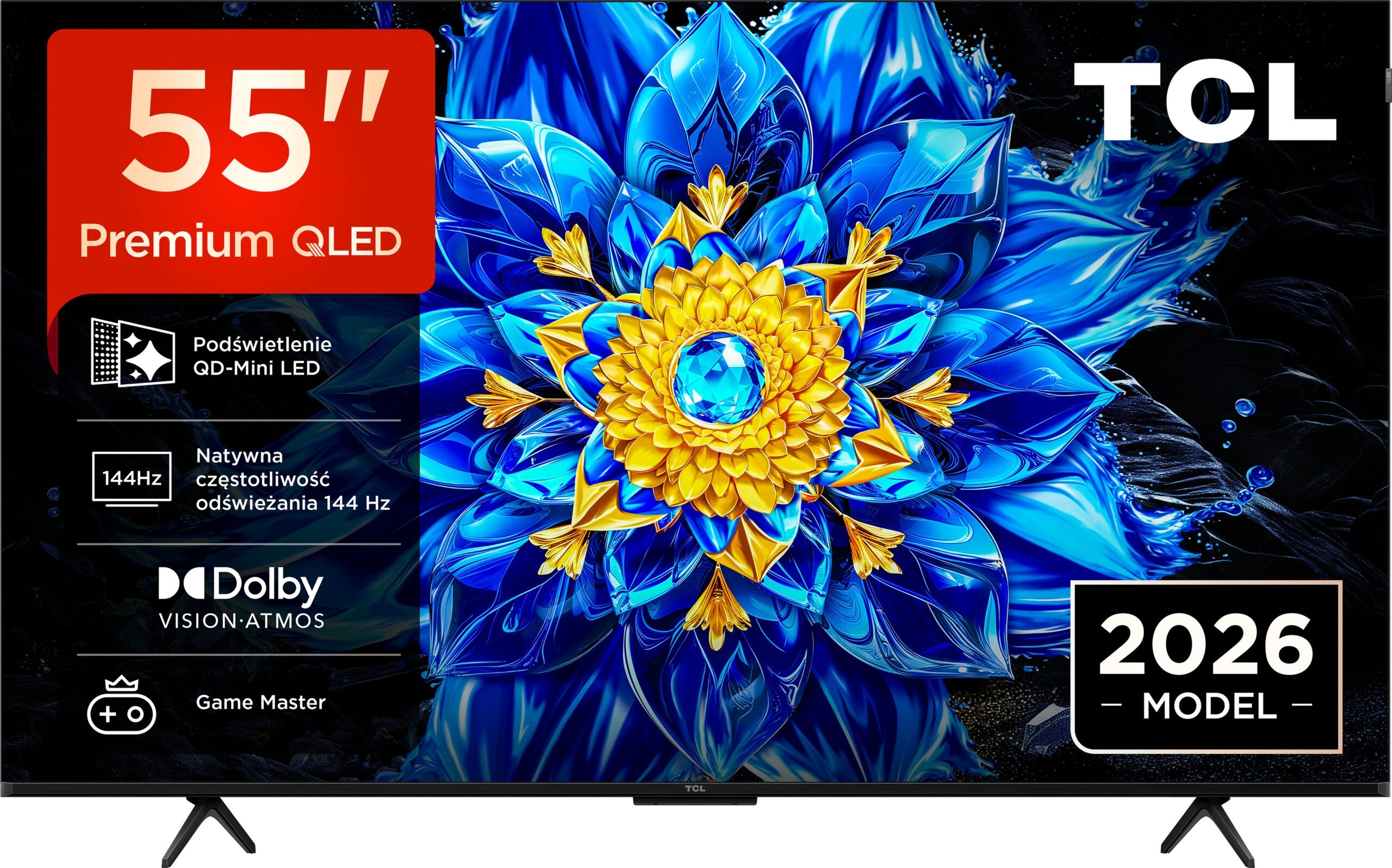 TV 55" TCL 55P8L QD-Mini LED 144 Hz 4K Ultra HD Google TV New Manufacturer code 55P8L