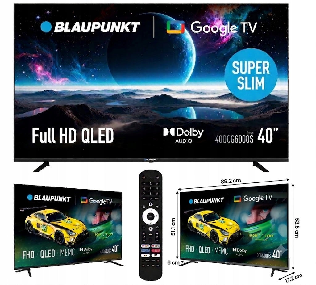 TV Blaupunkt 40QCG6000S QLED Full HD Smart TV Android Wi-Fi DVB-T2 Manufacturer code 40QCG6000S