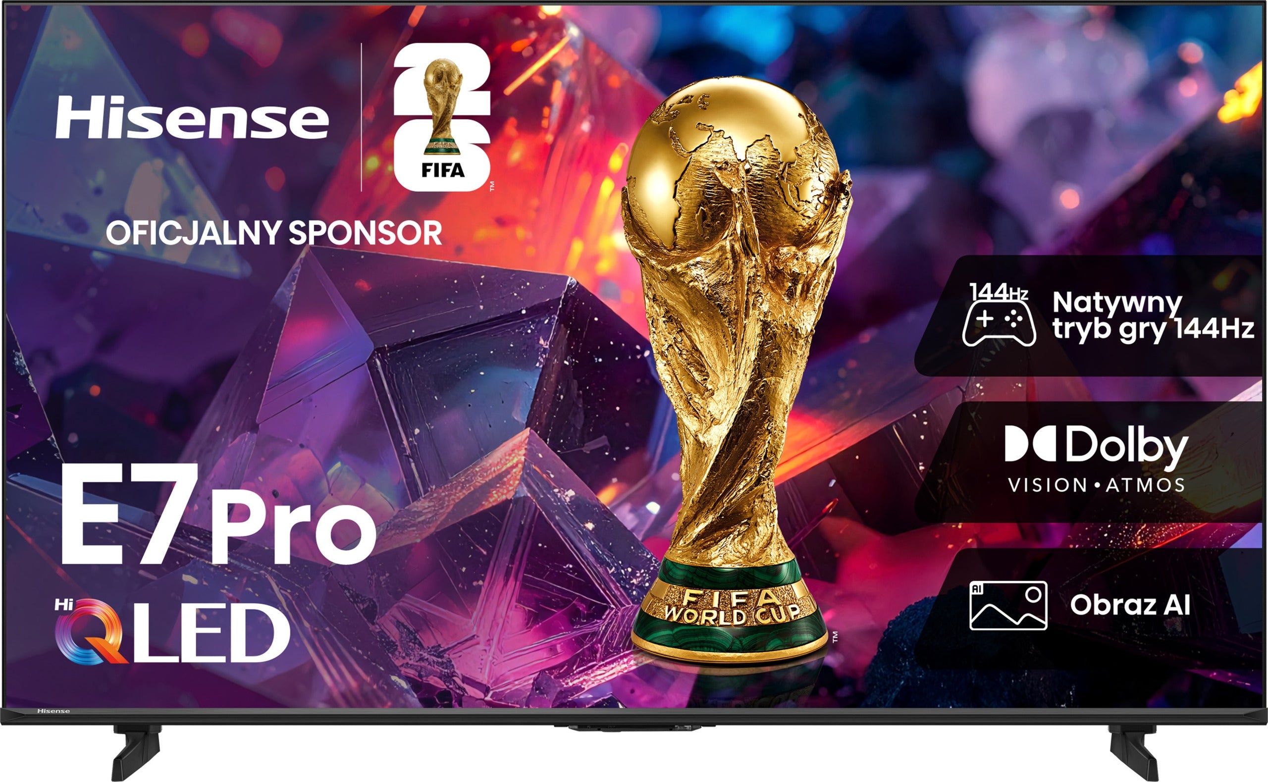 TV HISENSE 65E77S PRO 65" QLED 4K 144Hz VRR VIDAA HDMI 2.1