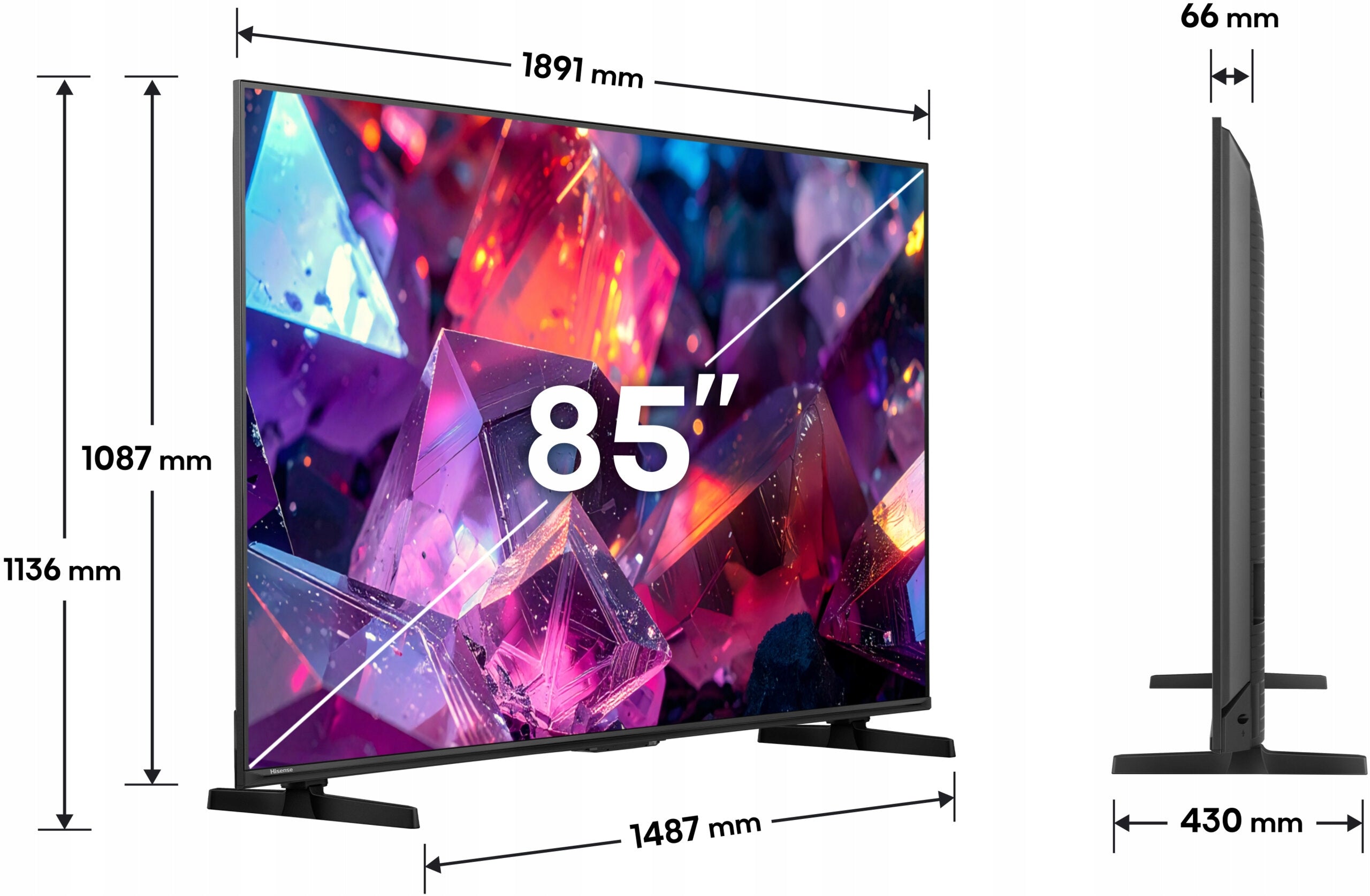 TV HISENSE 85E77S PRO 85 QLED 4K 144 HZ VIDAA IQ HDMI 2.1 Brand Hisense