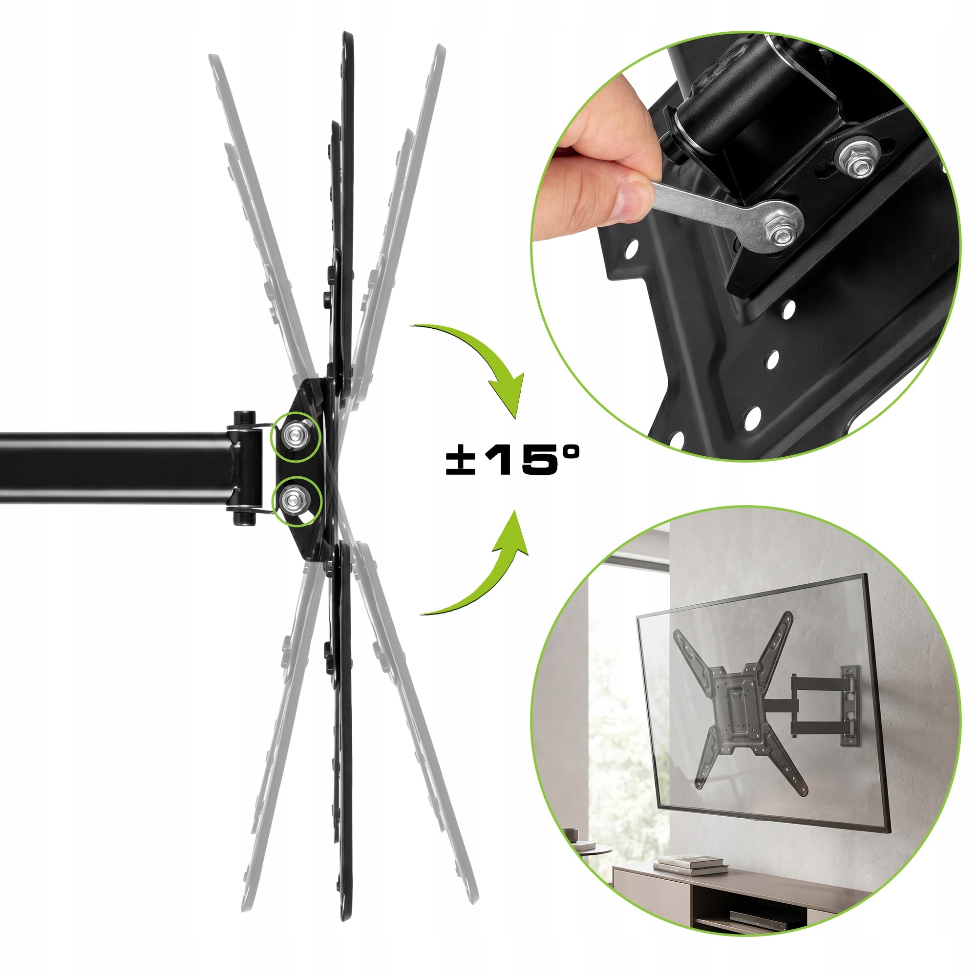 TV HOLDER ROTARY TV HANGER WALL MOUNTED STRONG LCD 22-60 INCH Manufacturer code Uchwyt na telewizor do 32 42 43 48 50 55 65