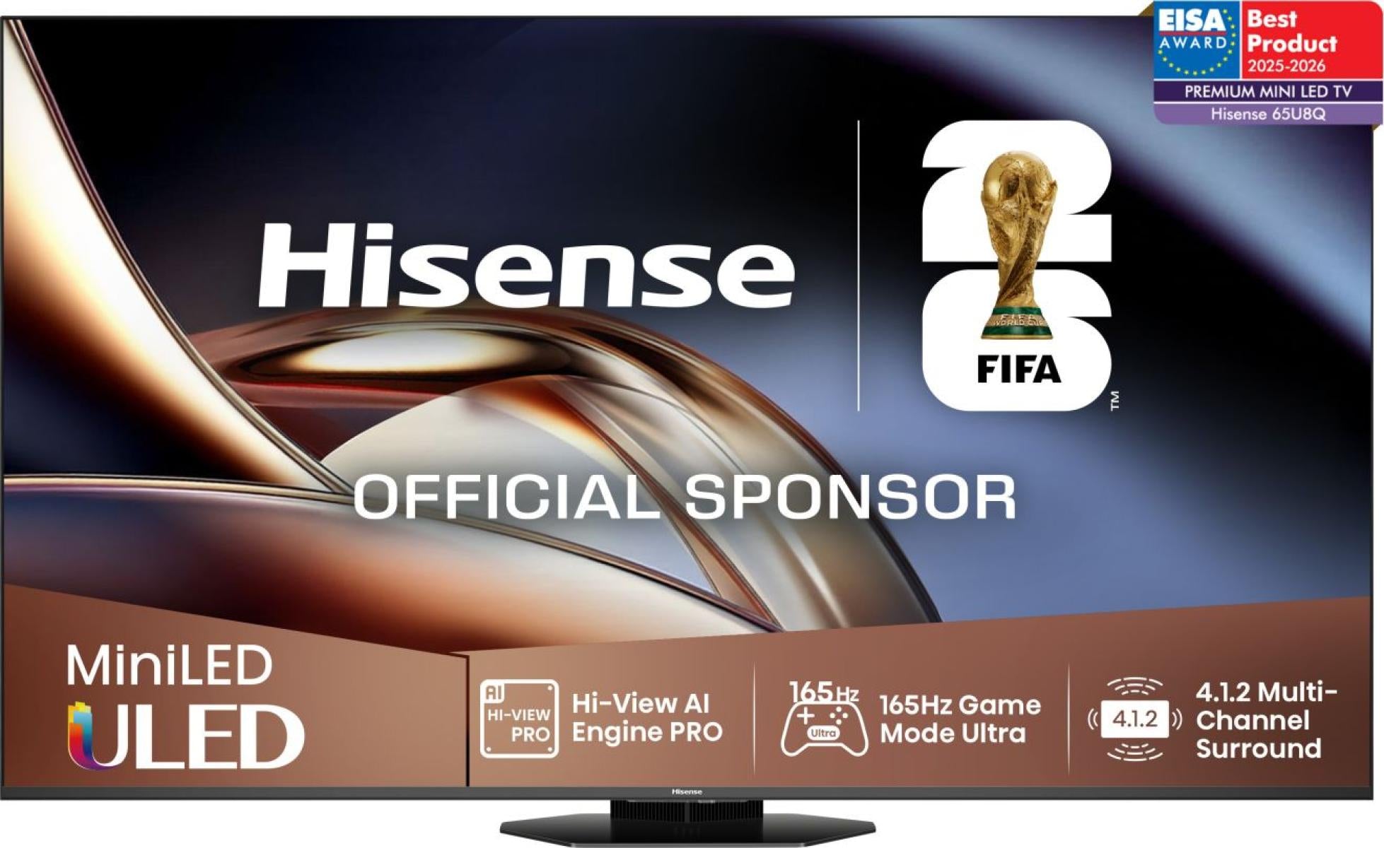 TV Hisense 65U8Q 65" MiniLED 4K 165Hz VRR VIDAA Dolby Atmos